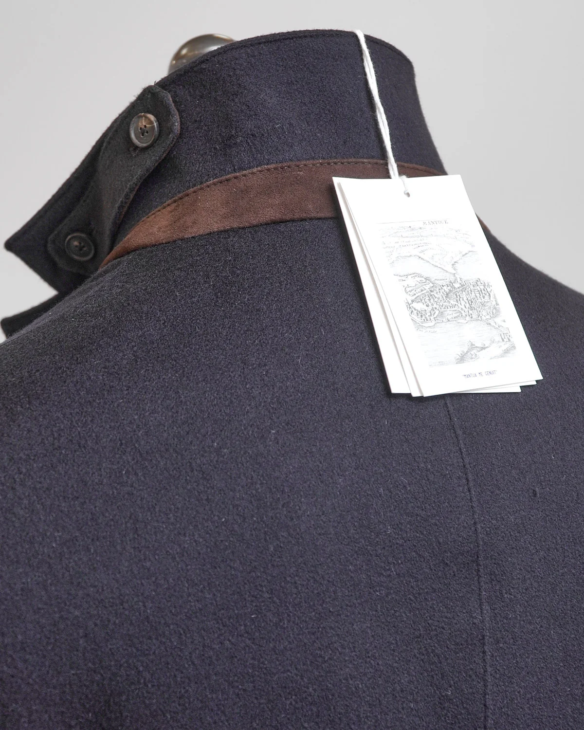 Navy Wool & Cashmere Quilted Hybrid Jacket - Image 3
