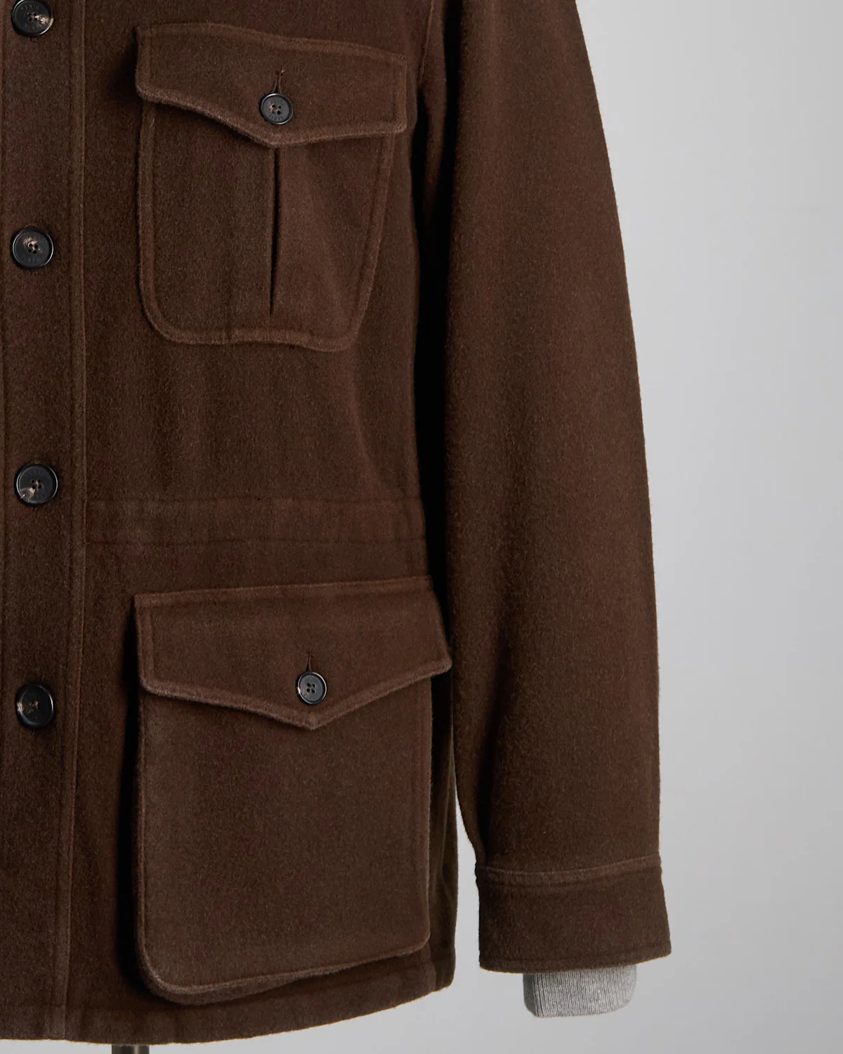 Plush Garment Washed Wool 'safari' Jacket - Image 7