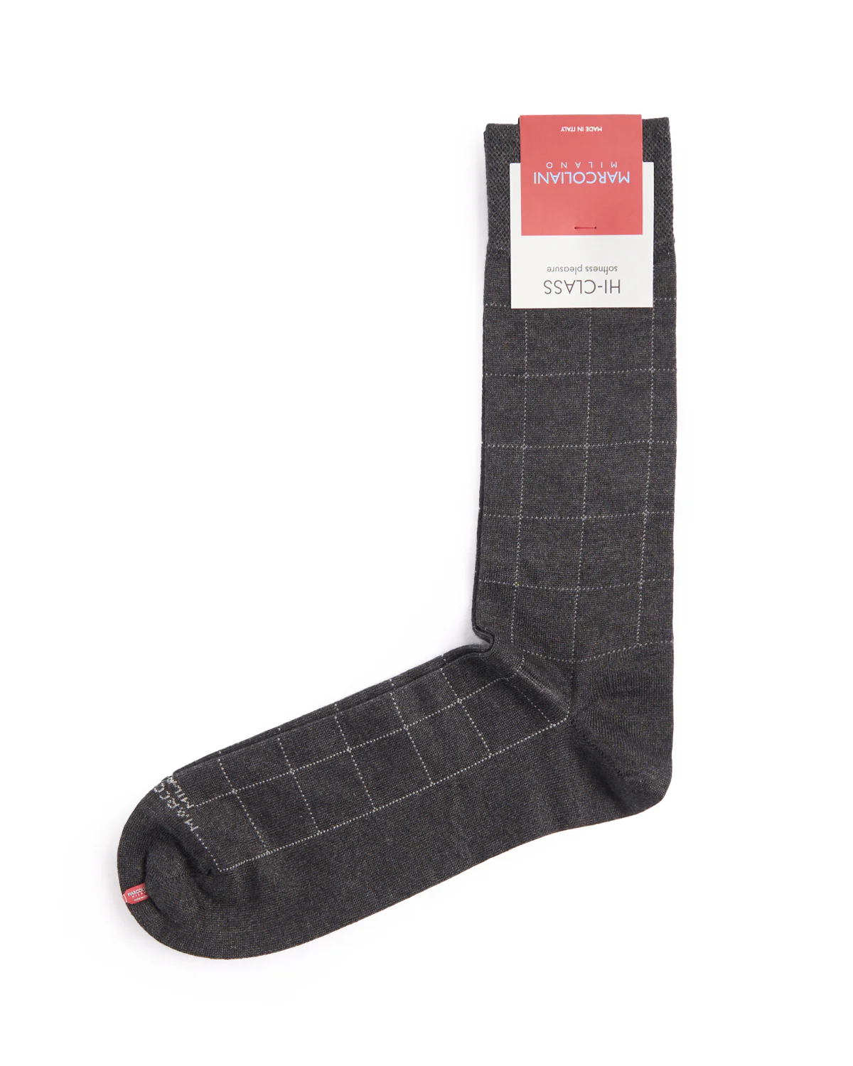 Asphalt Mousse Of Modal Windowpane Socks