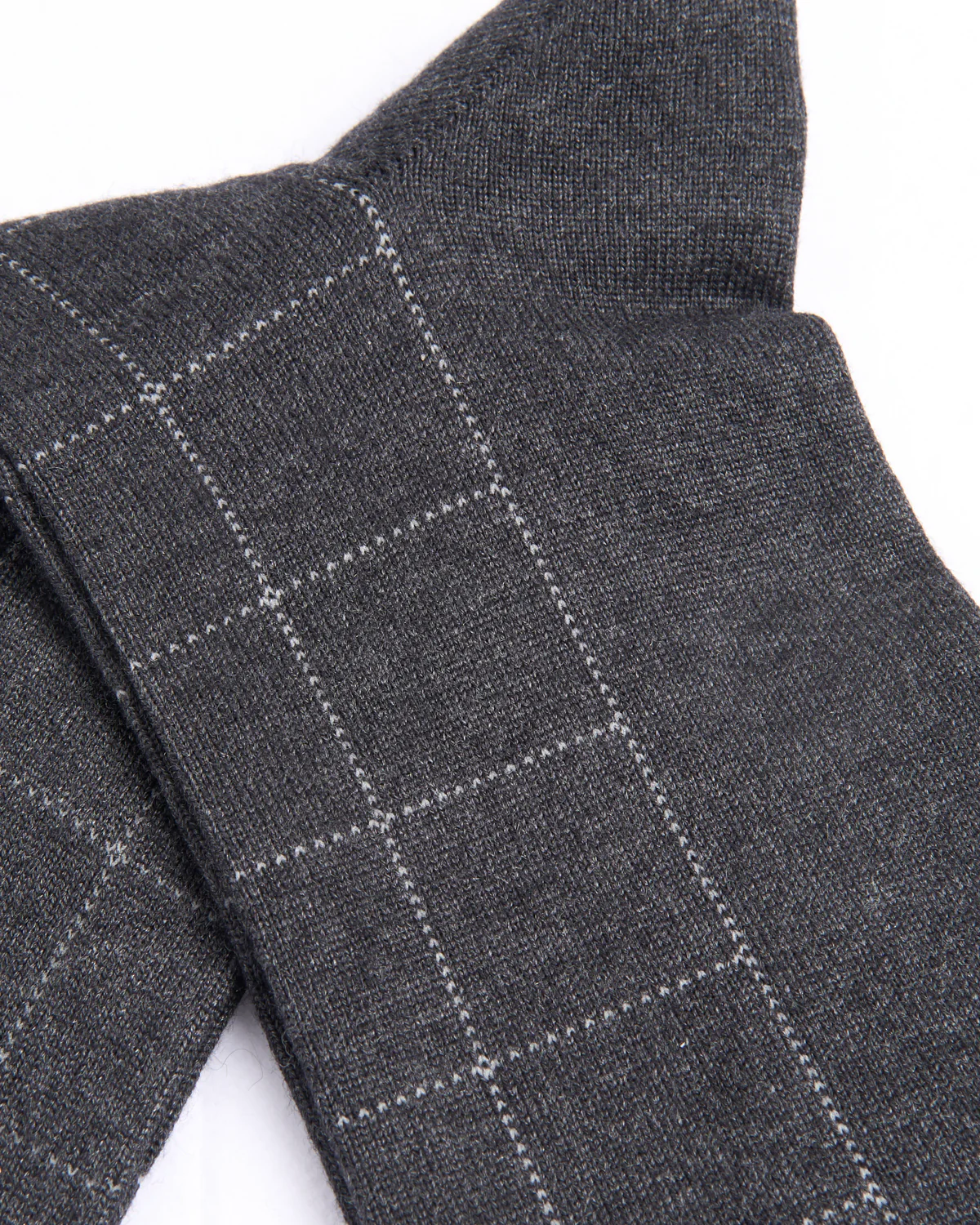 Asphalt Mousse Of Modal Windowpane Socks - Image 3