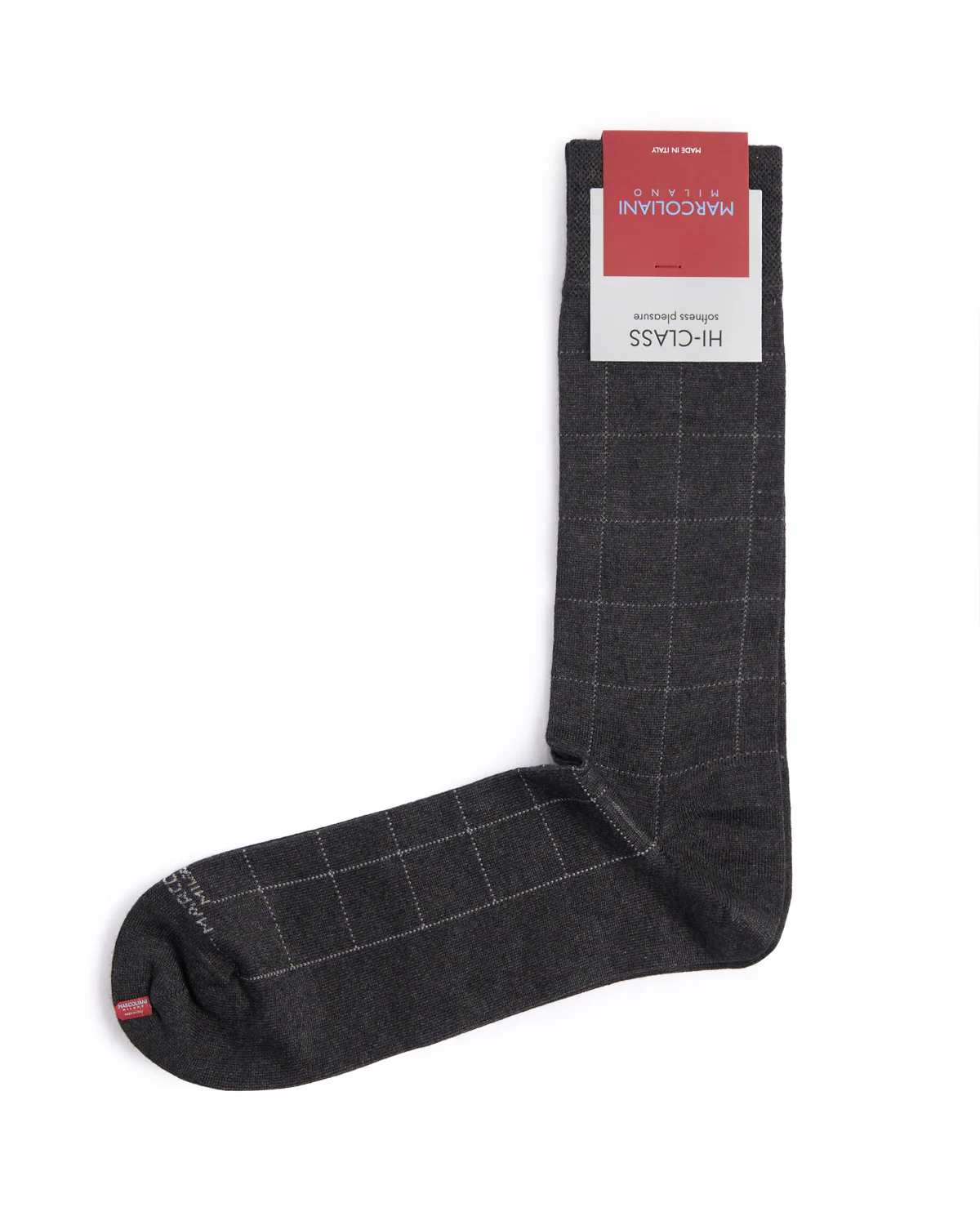 Asphalt Mousse Of Modal Windowpane Socks - Image 5
