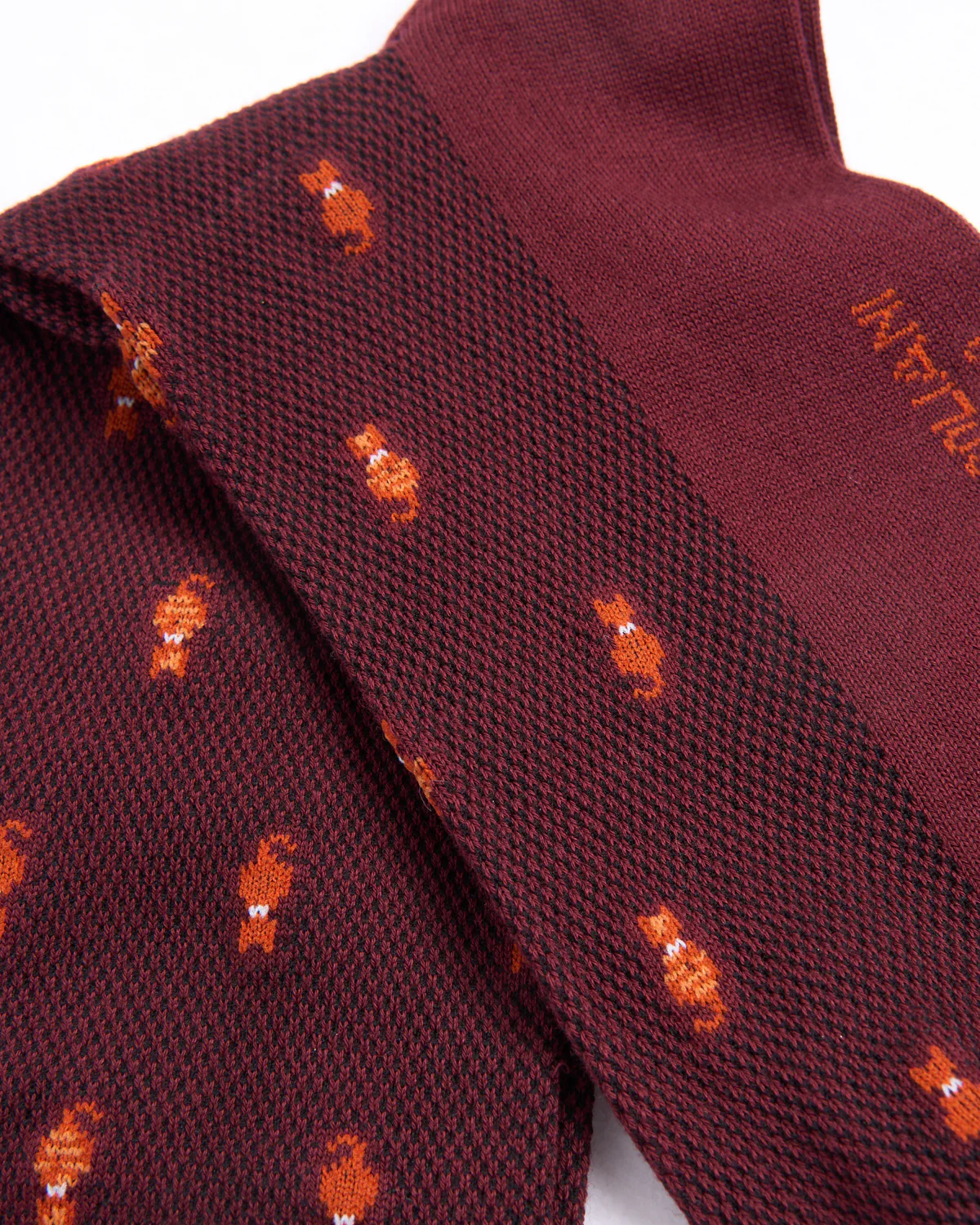 Barolo Red Pima Cotton Tiny Cat Socks - Image 3