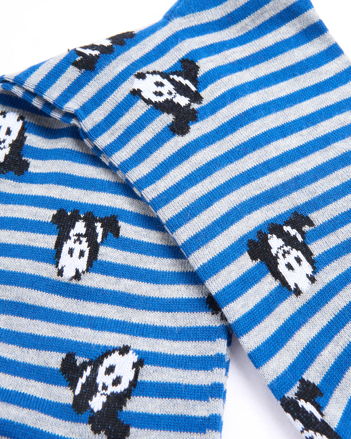 Blue / Pearl Pima Cotton Panda Socks - Image 3