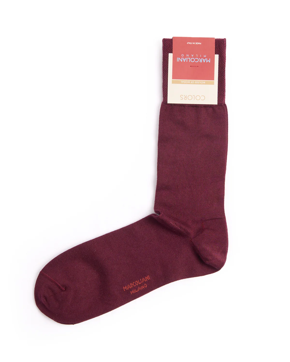 Bordeaux Mousse Of Modal Plain Dress Socks