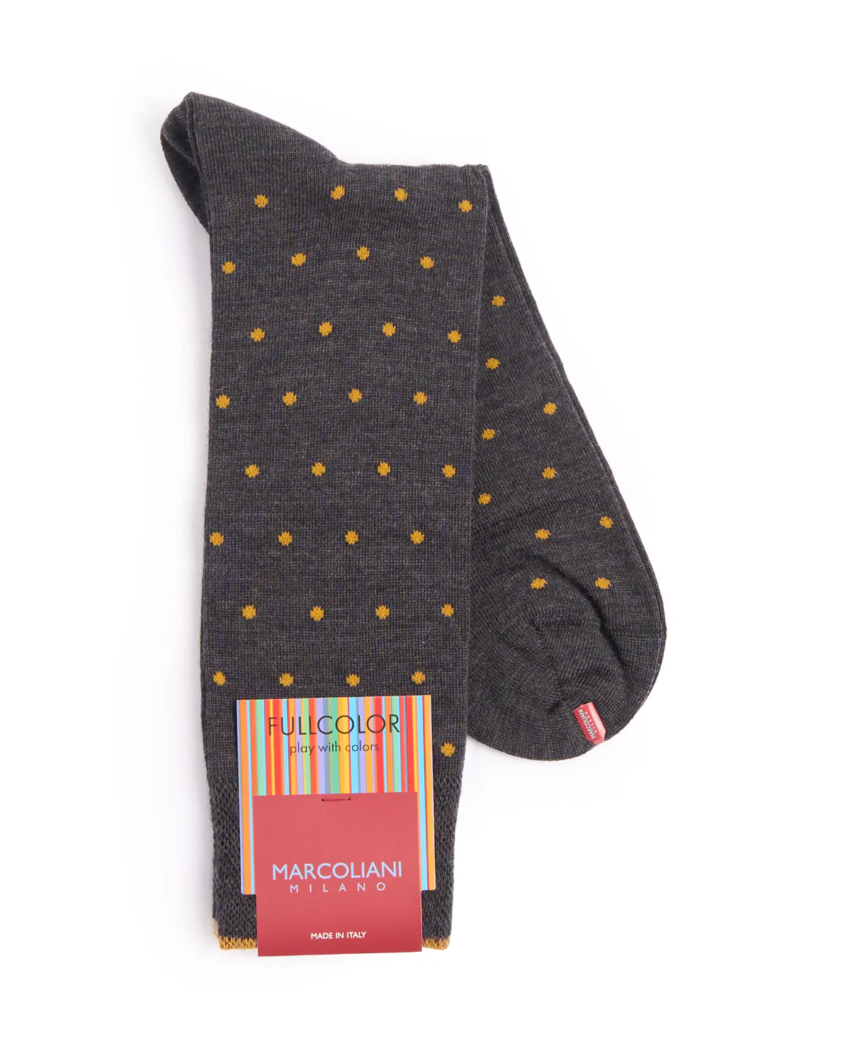 Charcoal Lana Extrafine Merino Polka Dot Socks - Image 2