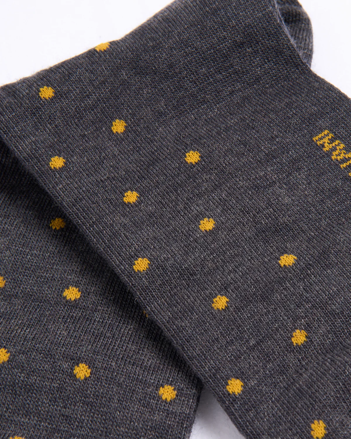 Charcoal Lana Extrafine Merino Polka Dot Socks - Image 3
