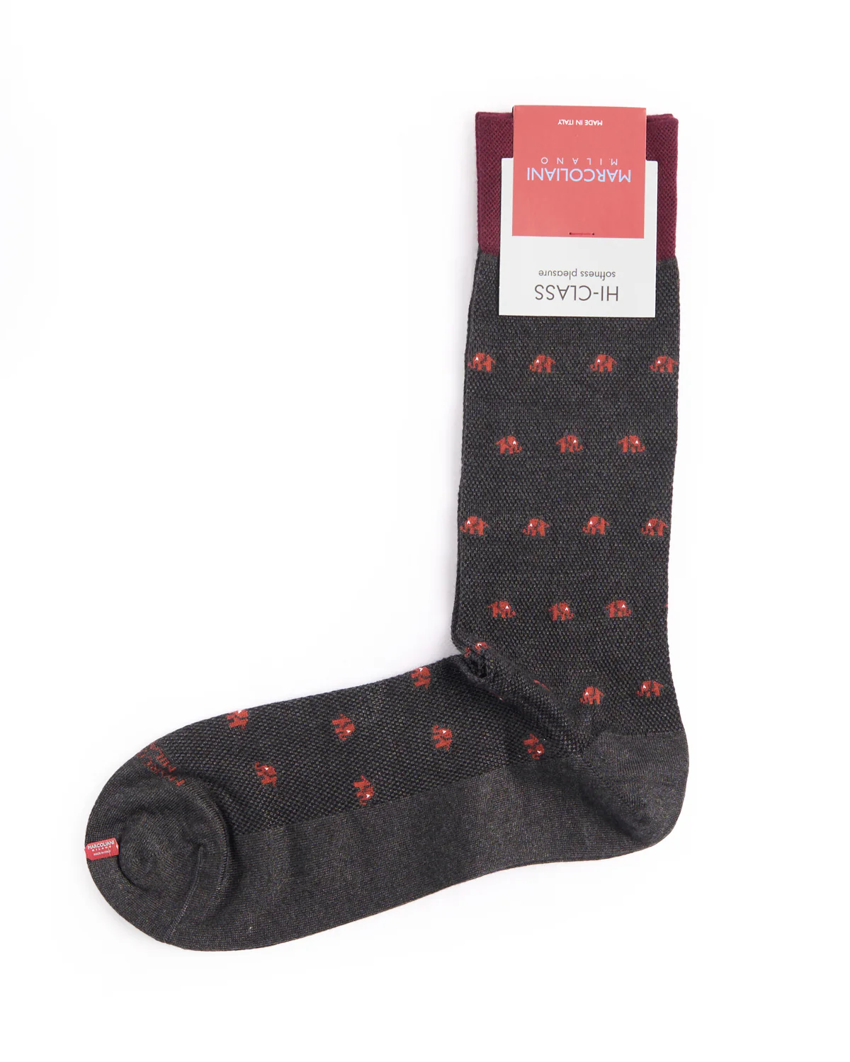 Charcoal Mousse Of Modal Tiny Elephant Socks