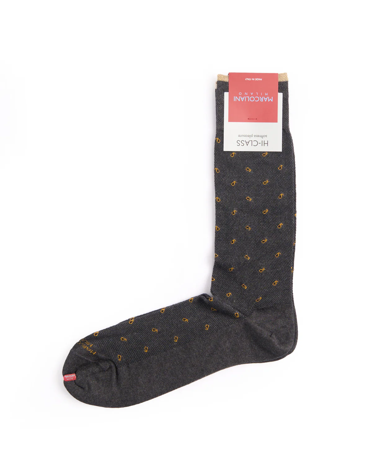 Charcoal Mousse Of Modal Tiny Paisley Socks