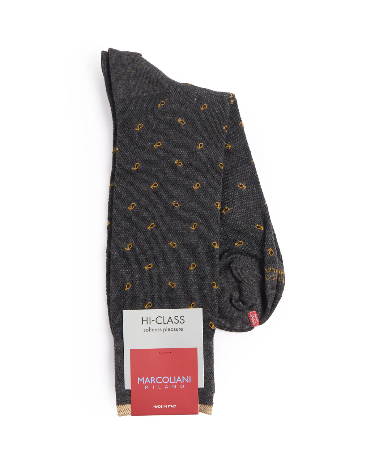 Charcoal Mousse Of Modal Tiny Paisley Socks - Image 2
