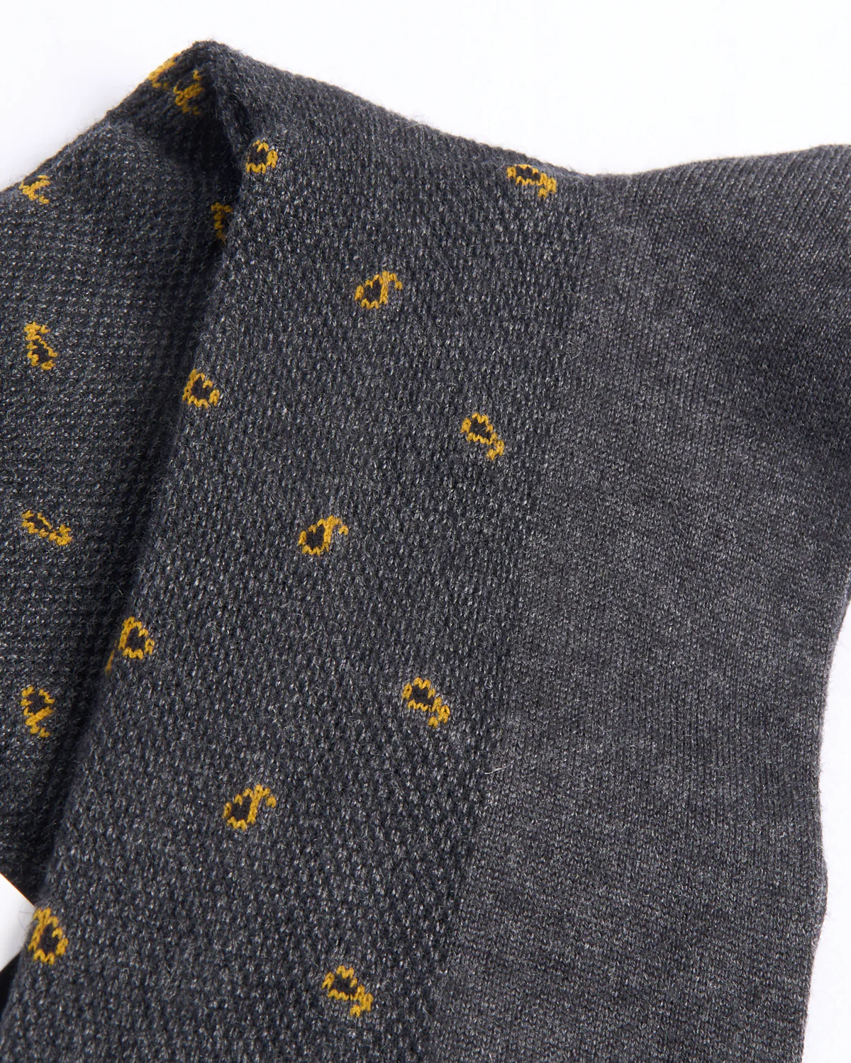 Charcoal Mousse Of Modal Tiny Paisley Socks - Image 3