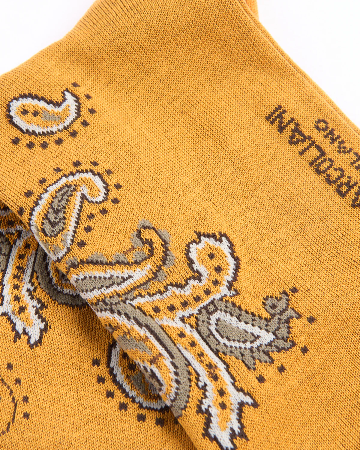 Curry Pima Cotton Jali Paisley Socks - Image 3