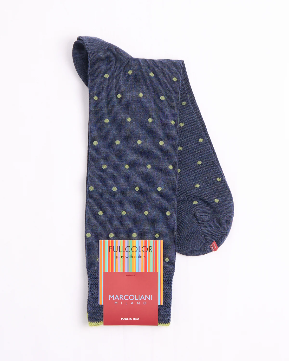 Denim / Blue Lana Extrafine Merino Polka Dot Socks - Image 2