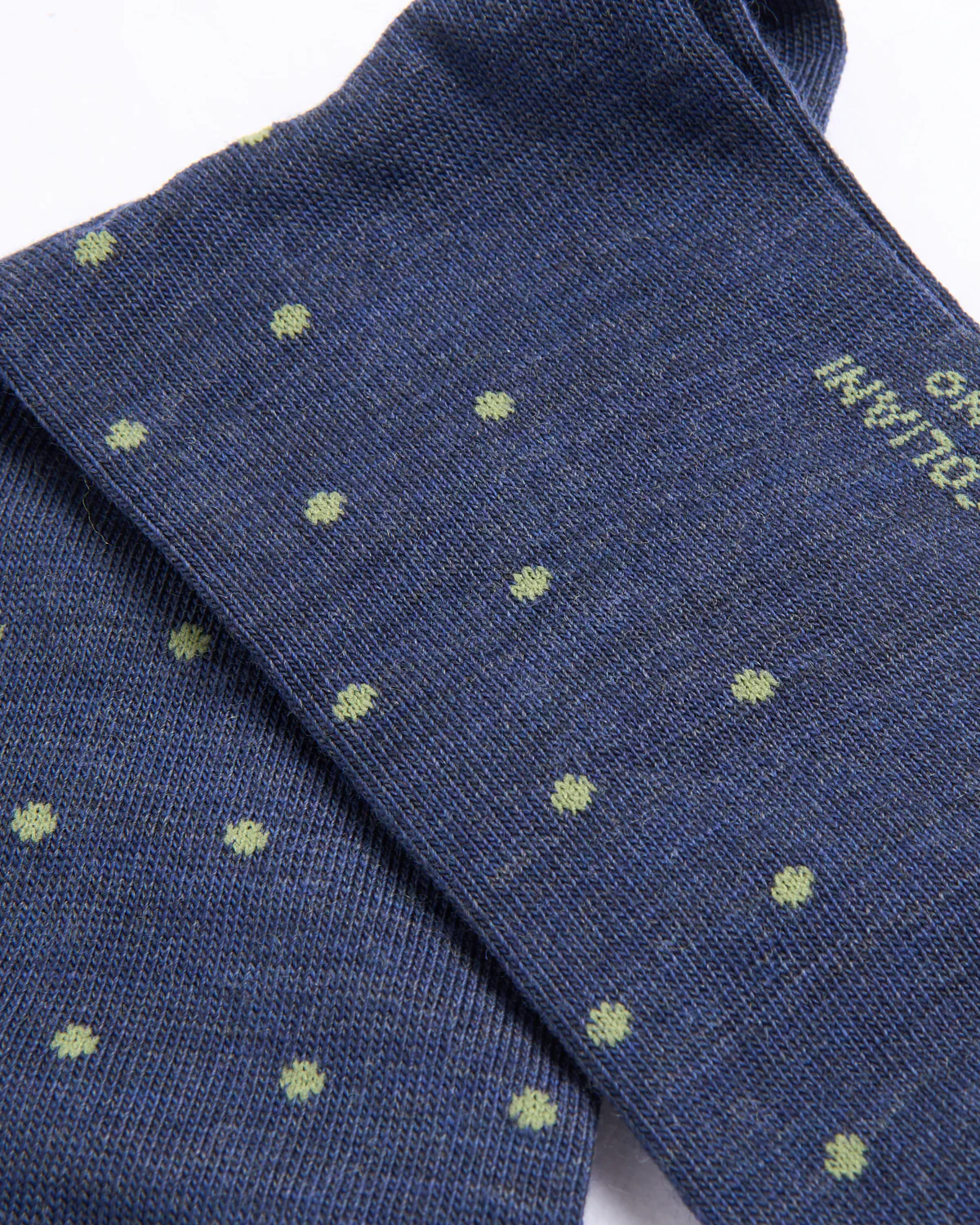 Denim / Blue Lana Extrafine Merino Polka Dot Socks - Image 3