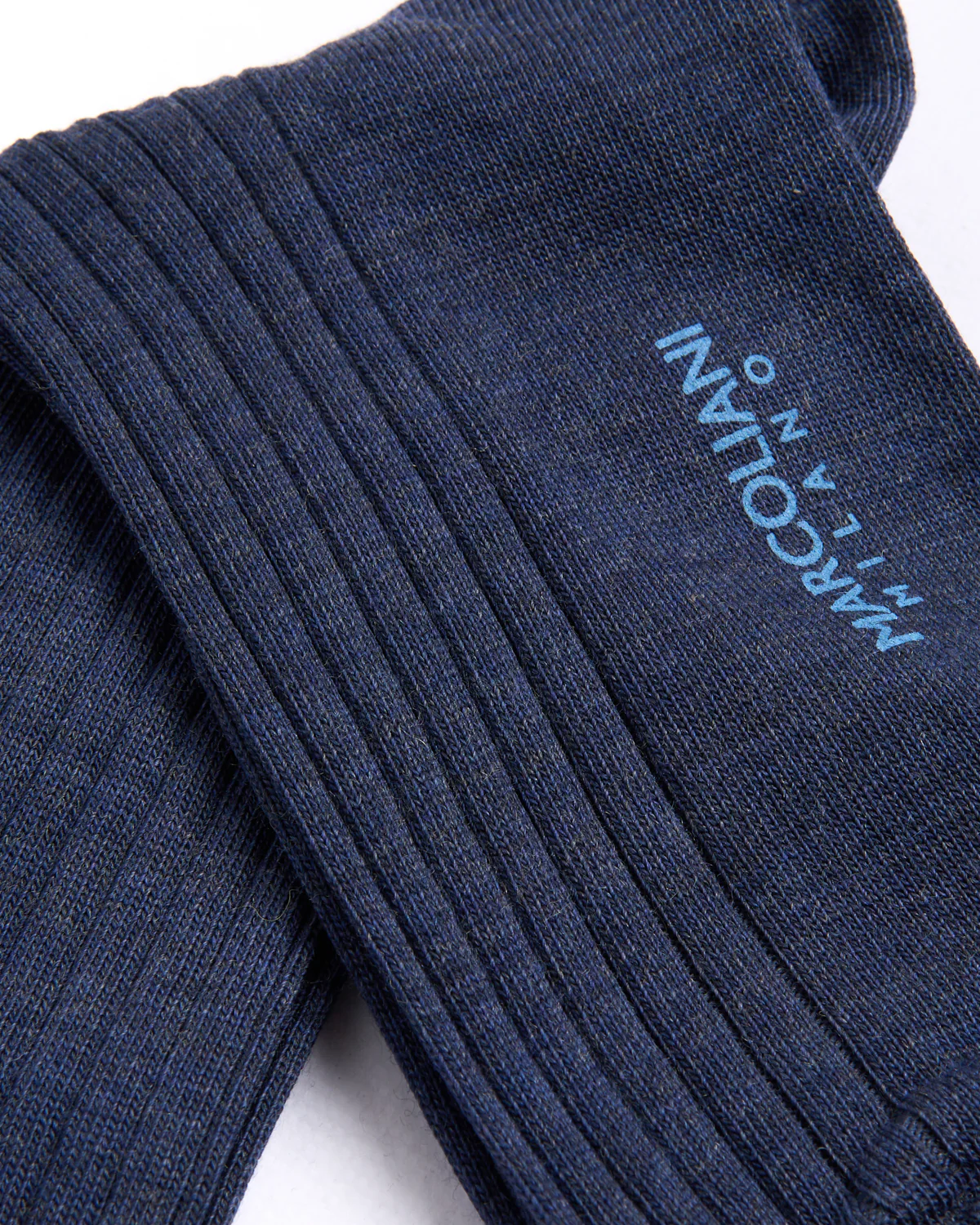 Indigo Blue Extrafine Merino Ribbed Dress Socks - Image 3
