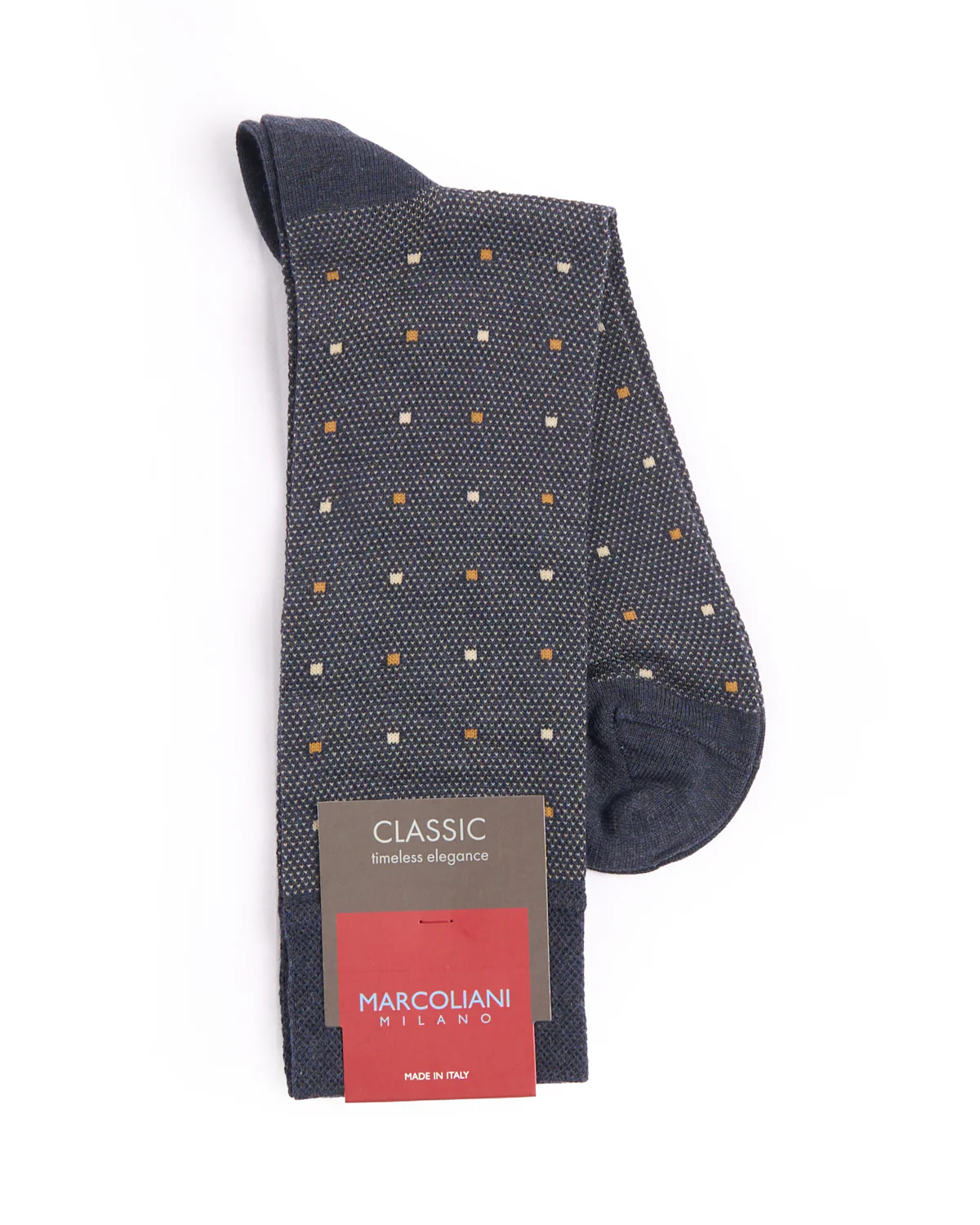 Indigo Blue Pima Cotton Contemporary Dots Socks - Image 2