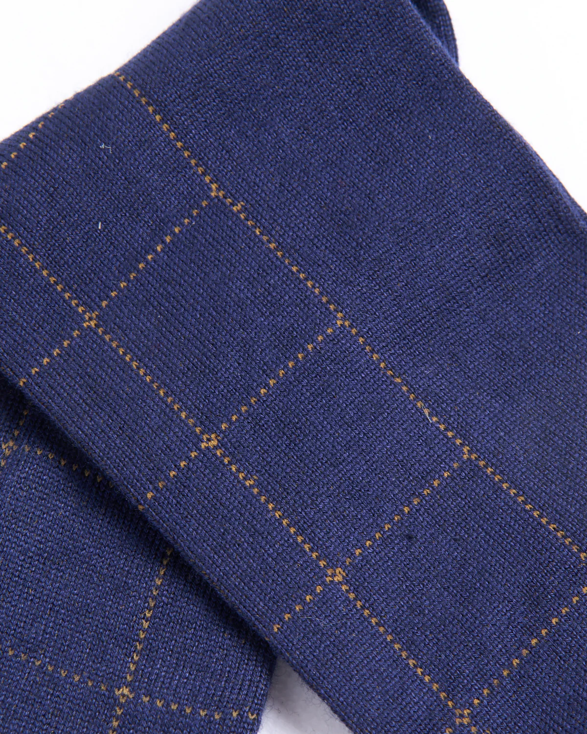 Lapis Blue Mousse Of Modal Windowpane Socks - Image 3