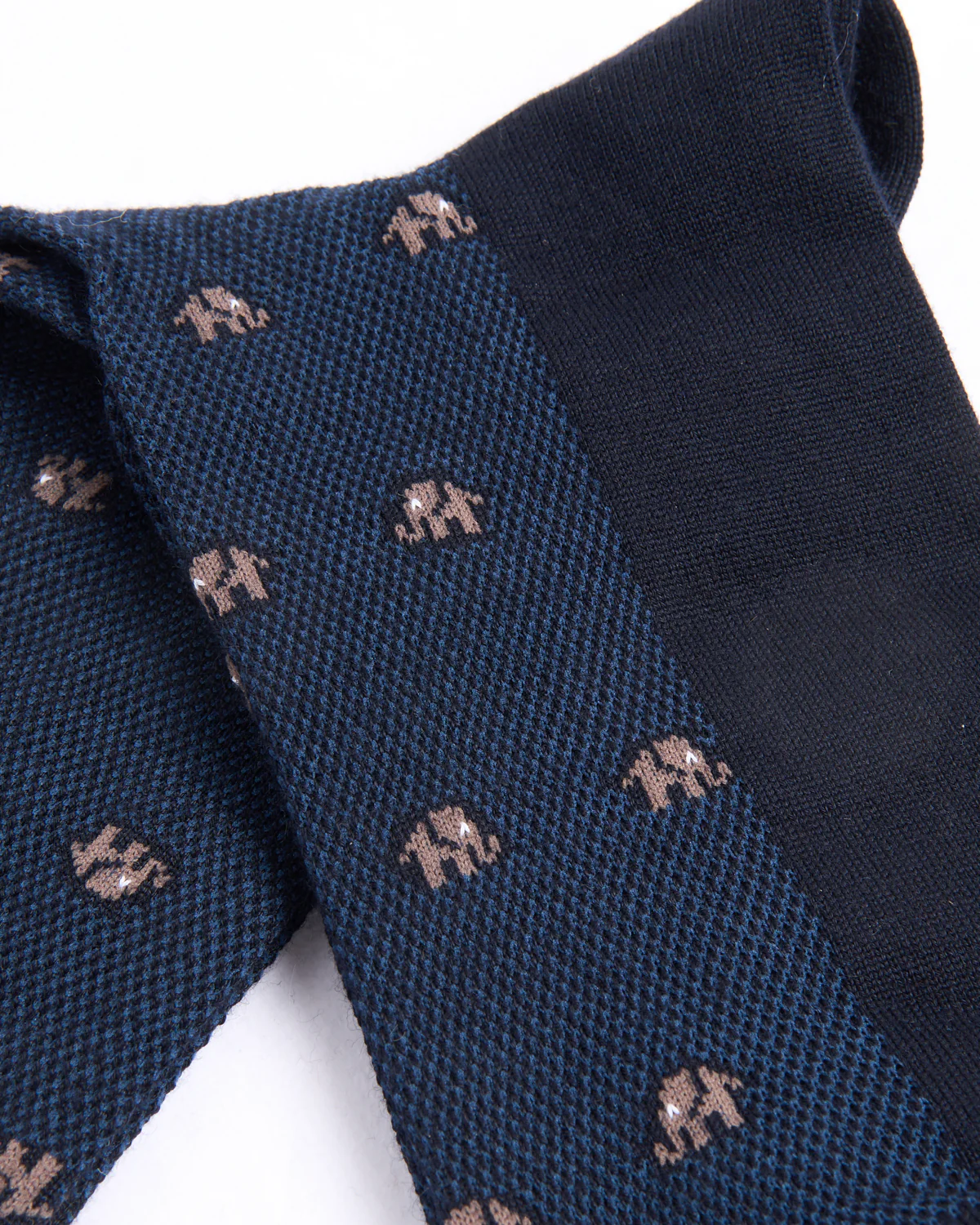 Navy / Brown Mousse Of Modal Tiny Elephant Socks - Image 3