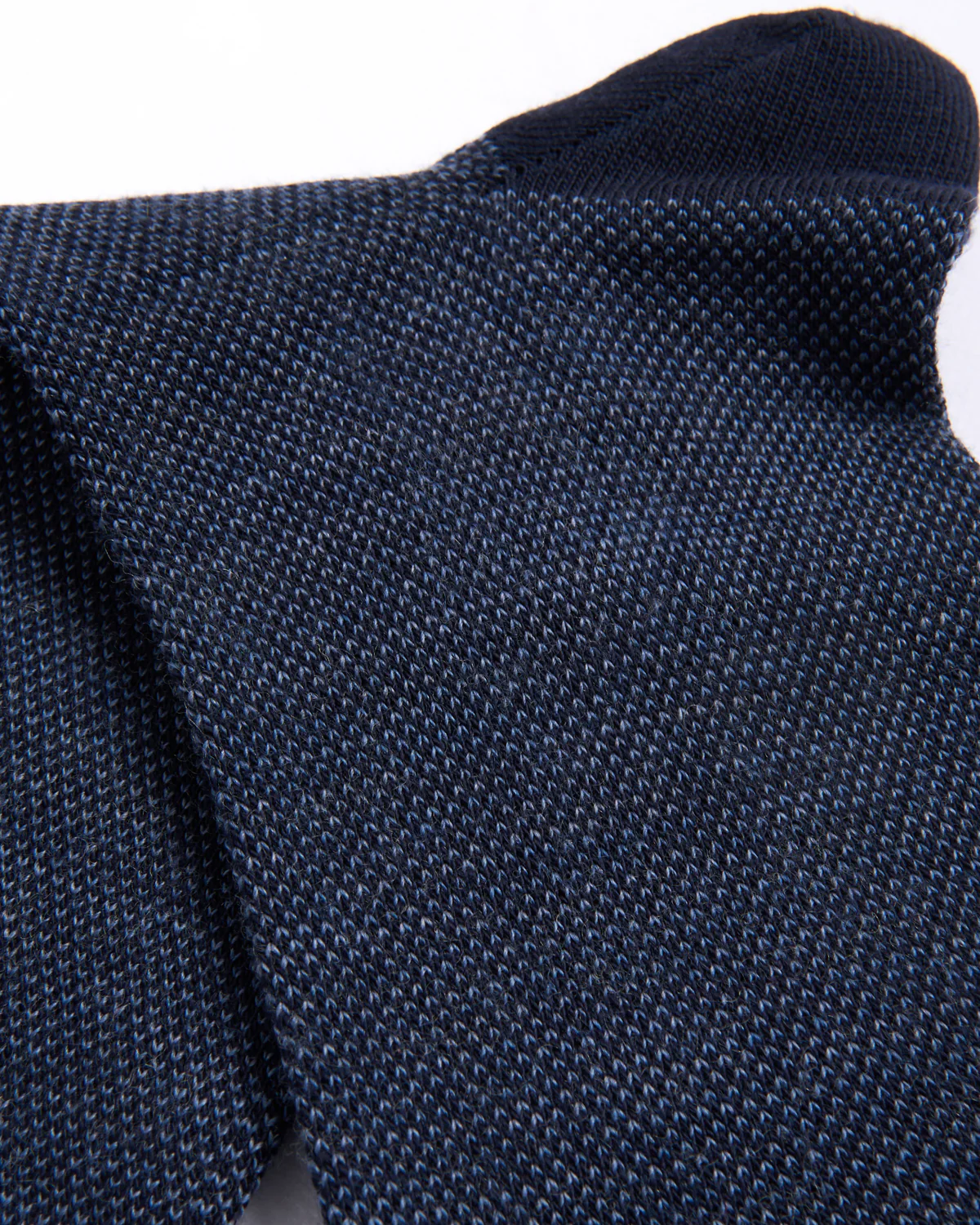 Navy Extrafine Merino Birdseye Socks - Image 3