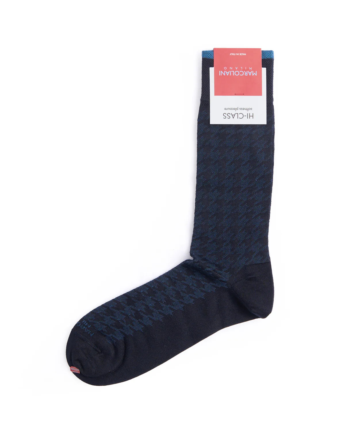 Navy Mousse Of Modal Houndstooth Socks