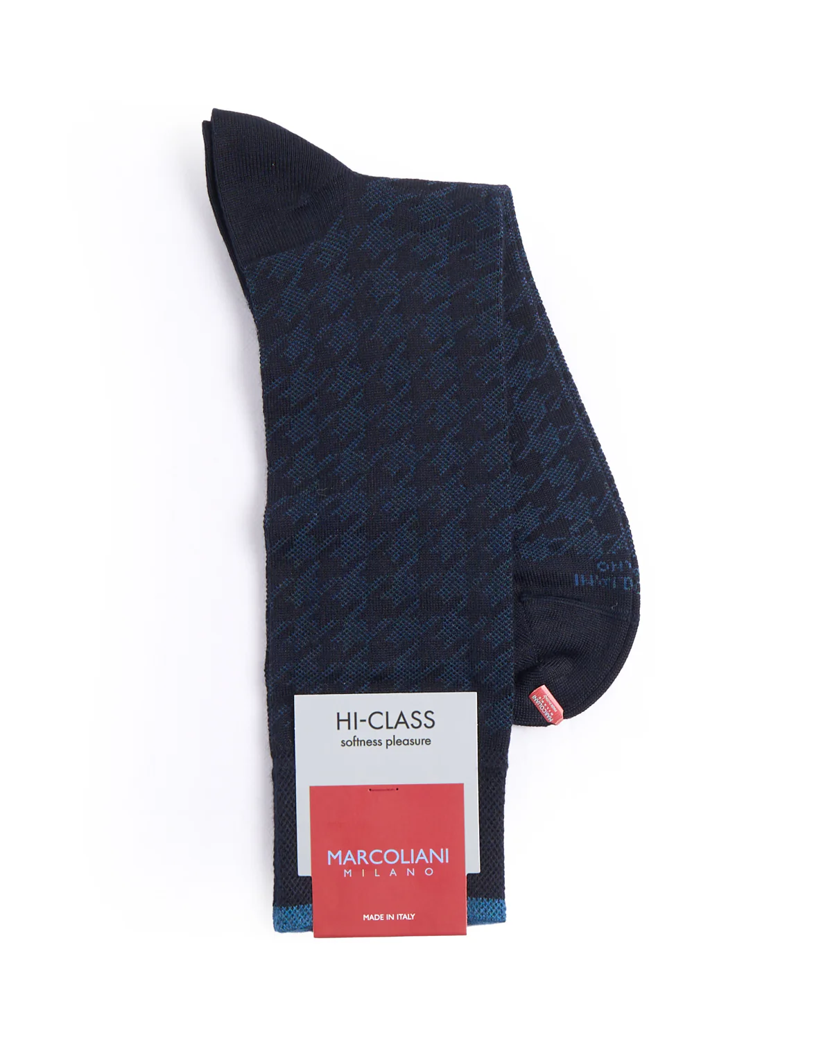 Navy Mousse Of Modal Houndstooth Socks - Image 2