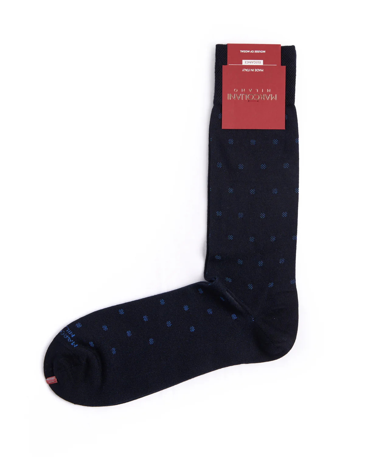 Navy Mousse Of Modal Micro Polka Socks