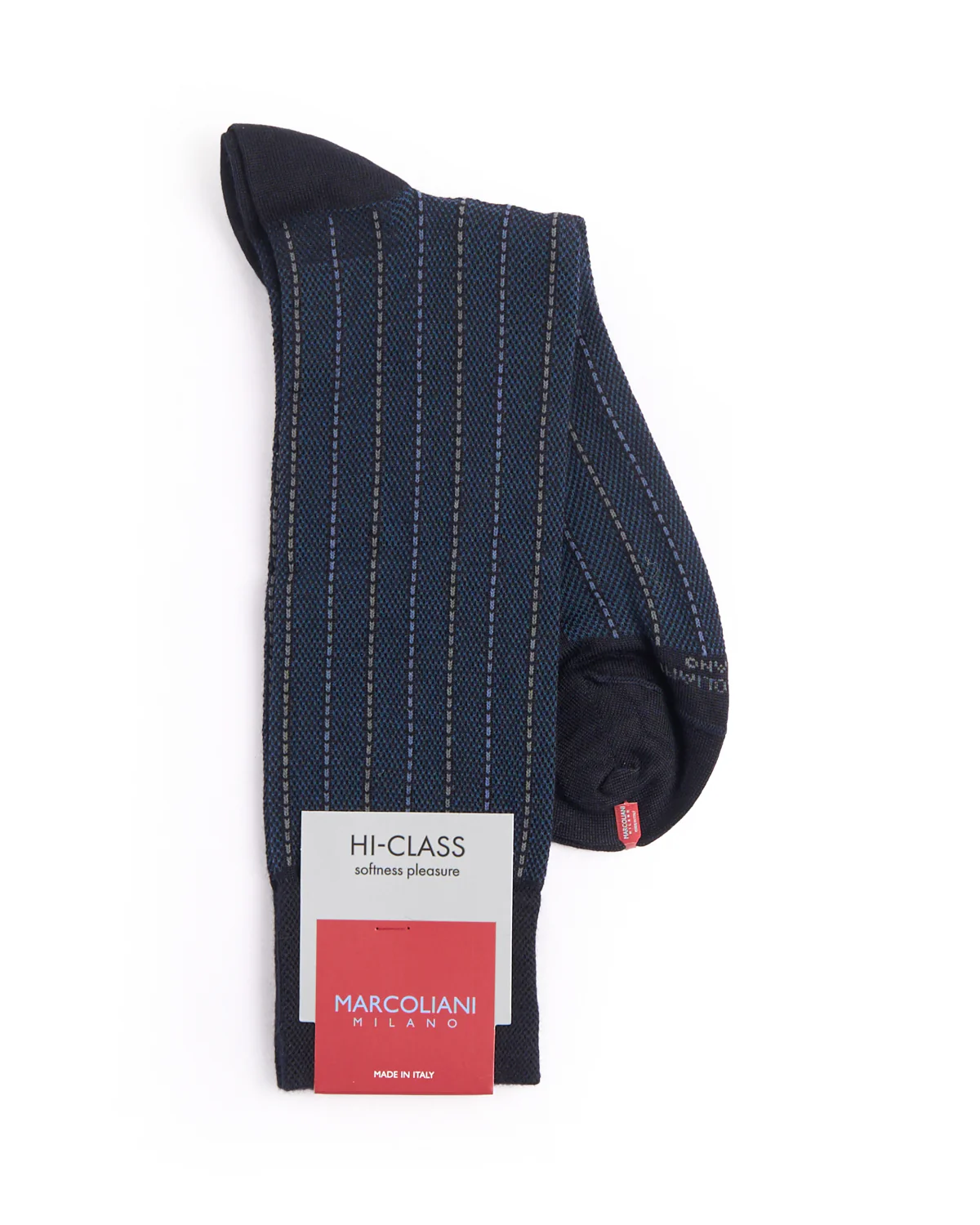 Navy Mousse Of Modal Pique Pinstripe Socks - Image 2