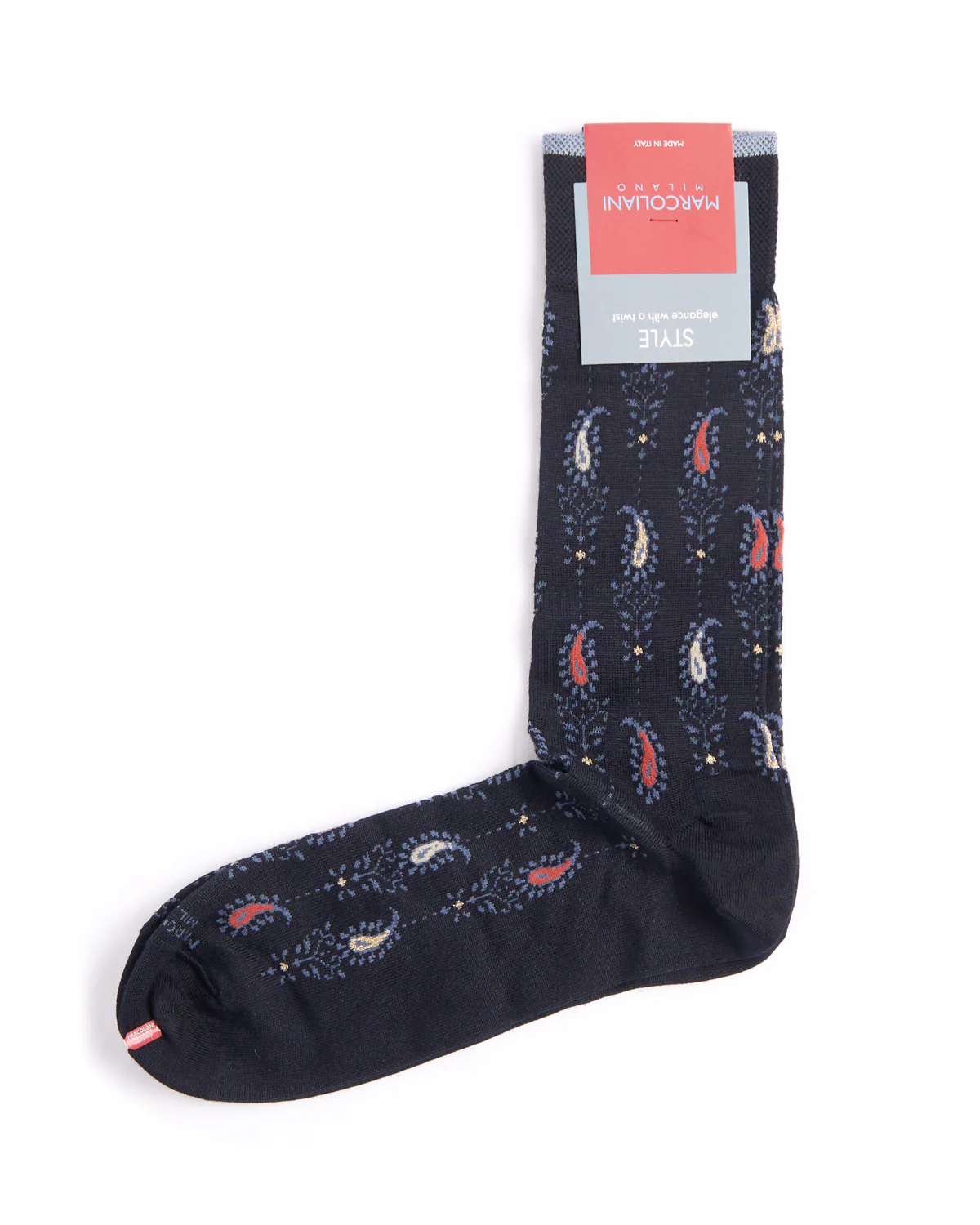 Navy Mousse Of Nuwara Paisley Socks