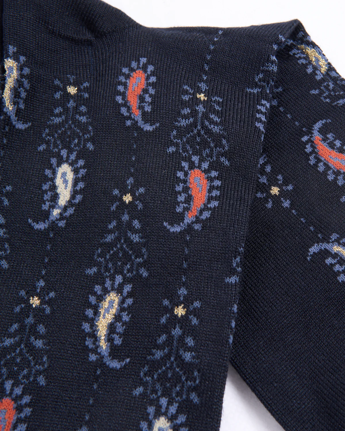 Navy Mousse Of Nuwara Paisley Socks - Image 3
