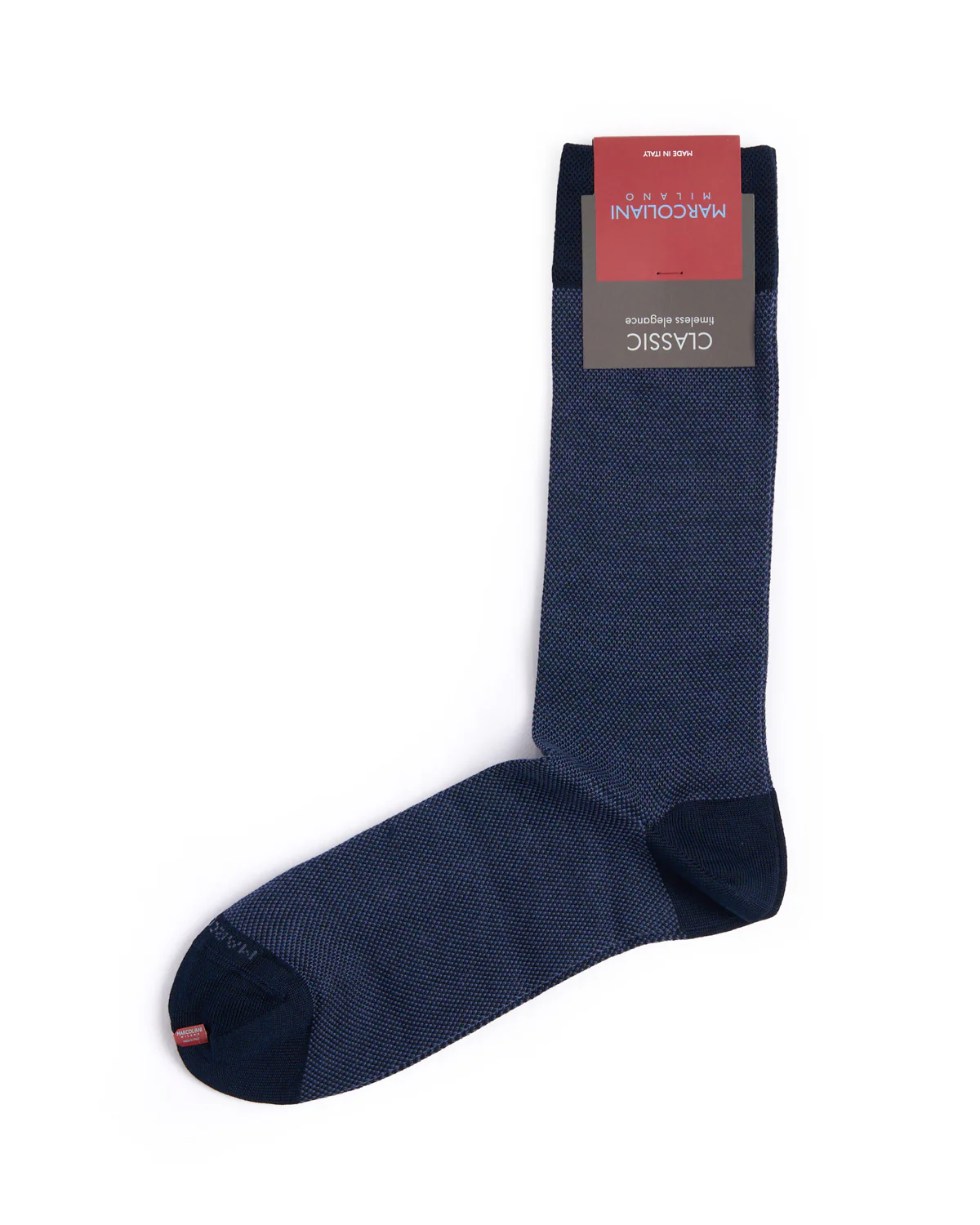 Navy Pima Cotton Birdseye Socks