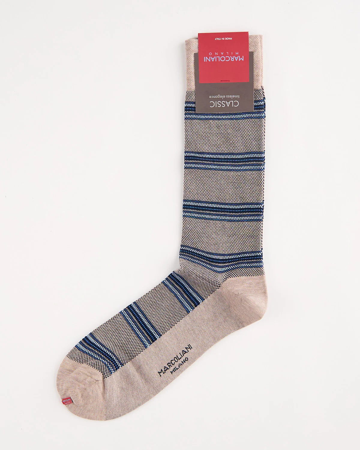 Pima Cotton Pique Stripe Socks