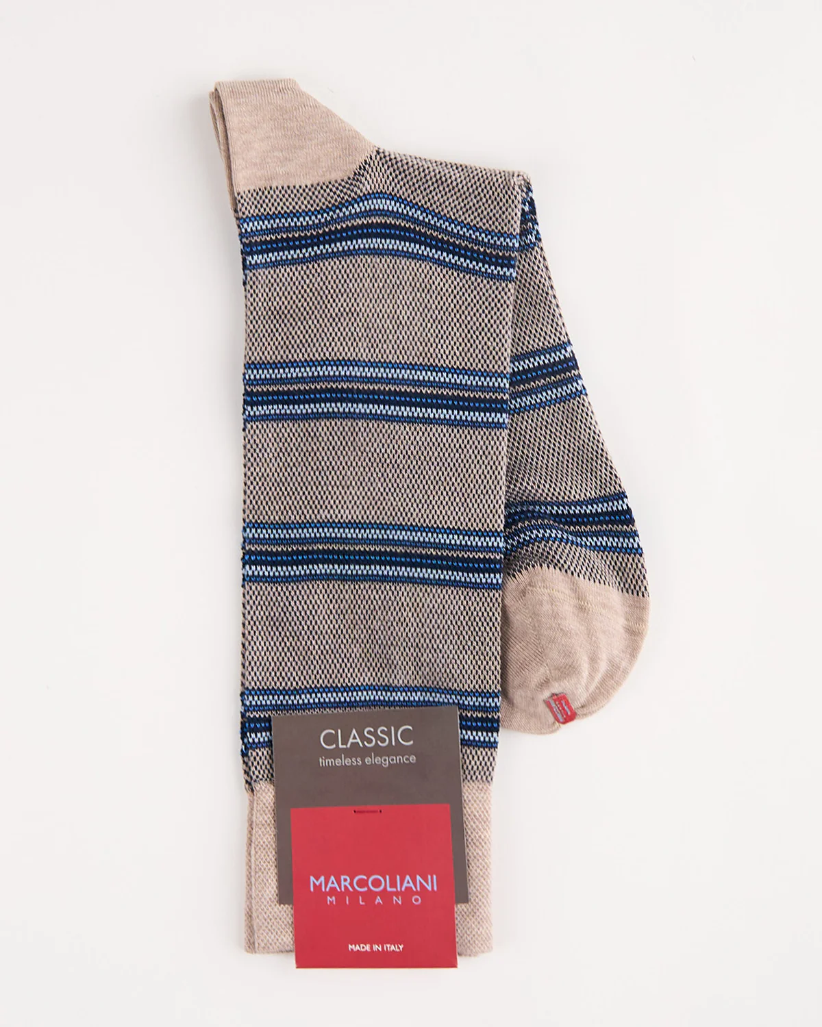 Pima Cotton Pique Stripe Socks - Image 2