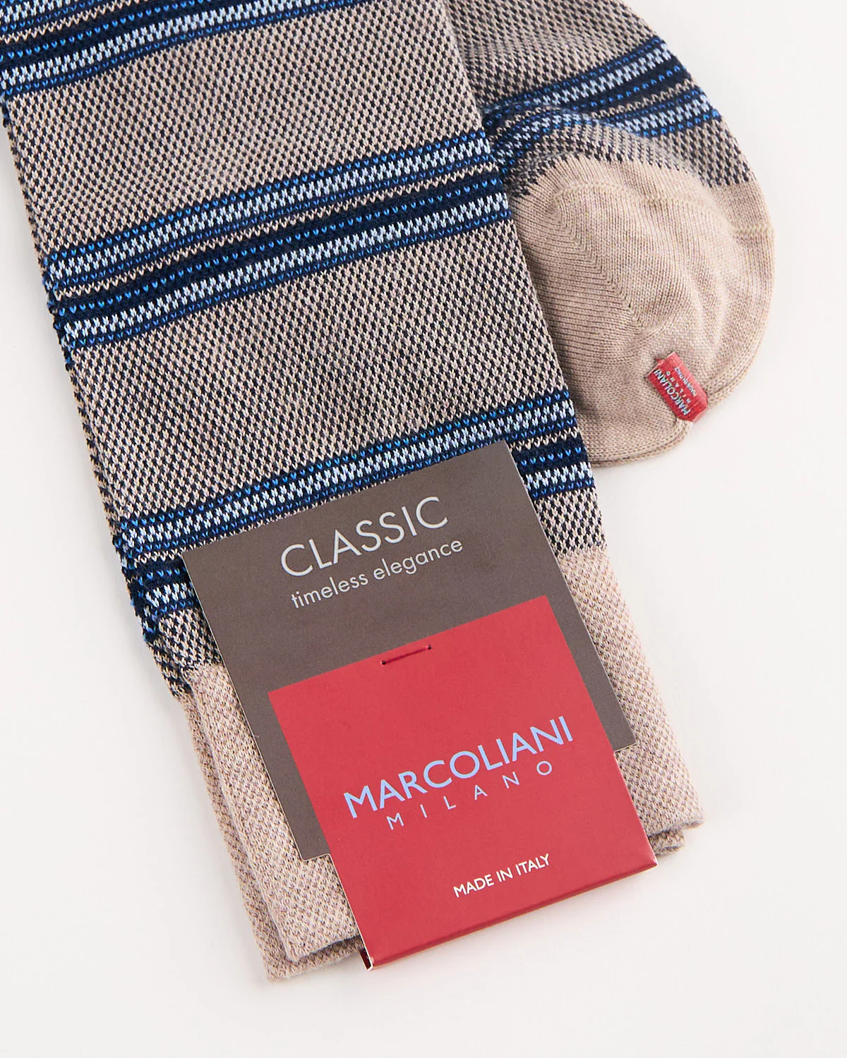 Pima Cotton Pique Stripe Socks - Image 3