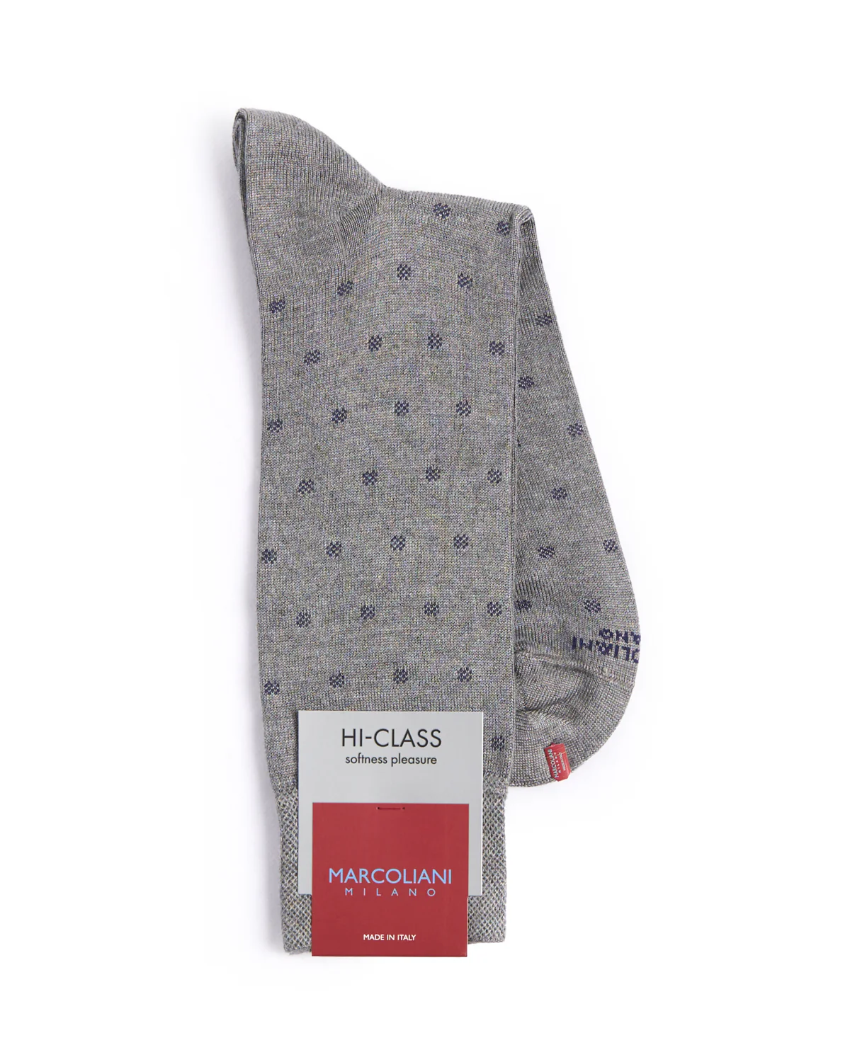 Silver Grey Mousse Of Modal Micro Polka Socks - Image 2