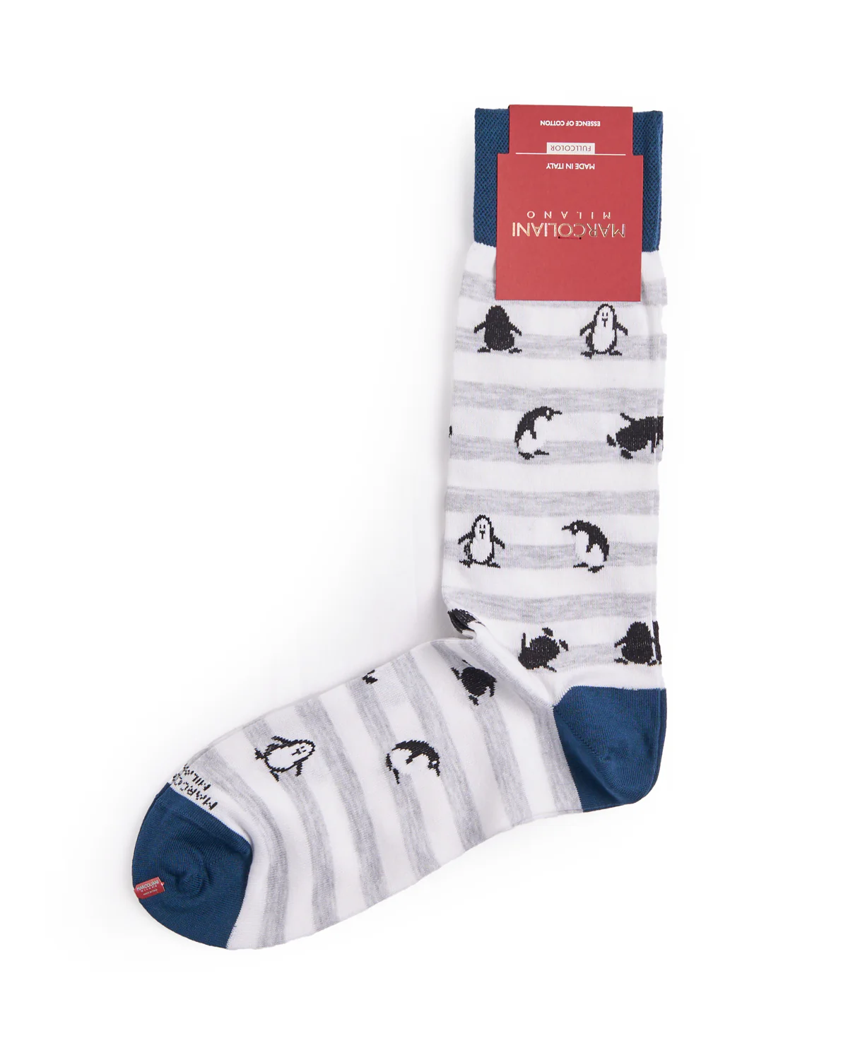 Silver Grey Pima Cotton Penguin Socks