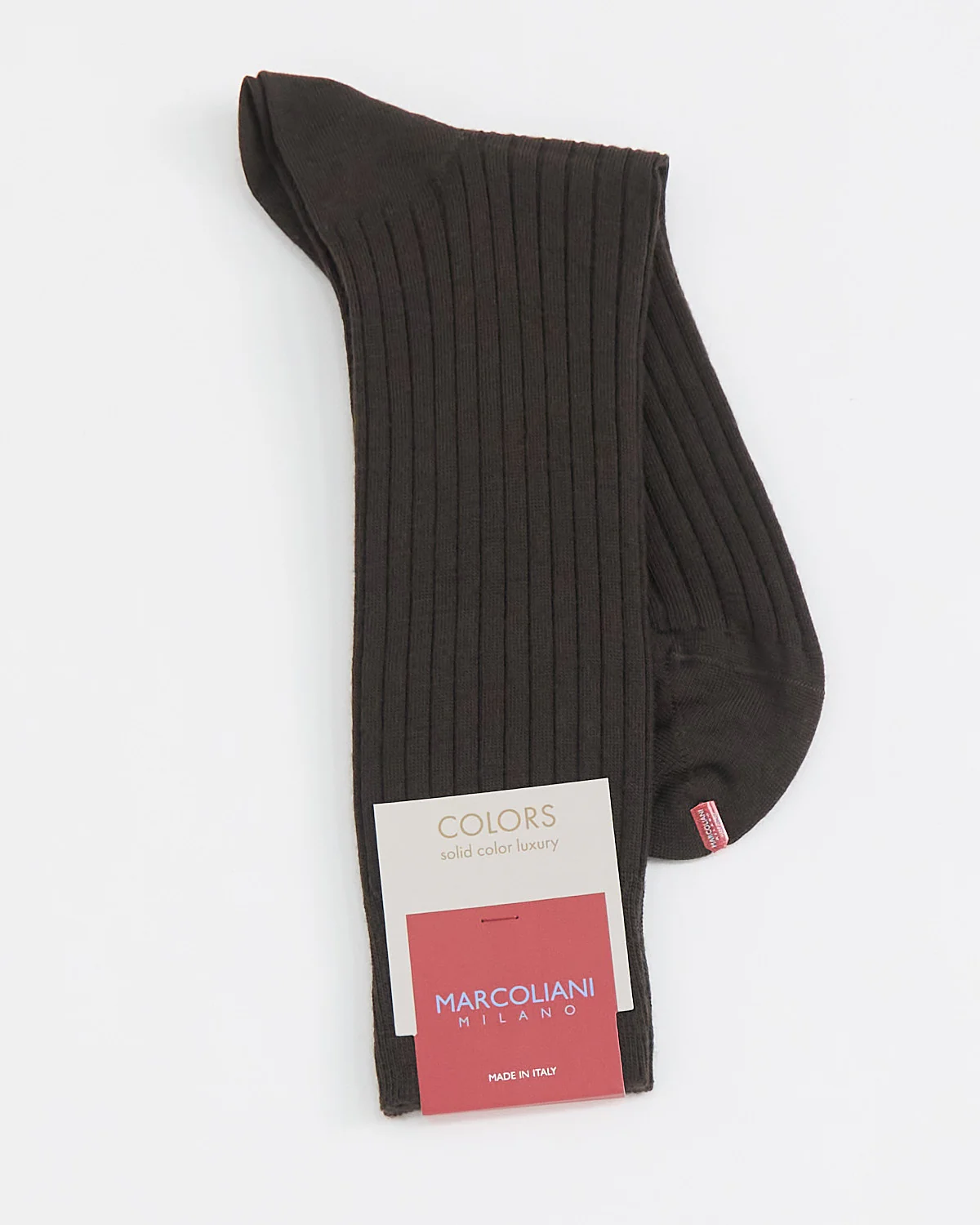 Solid Ribbed Dress Socks
