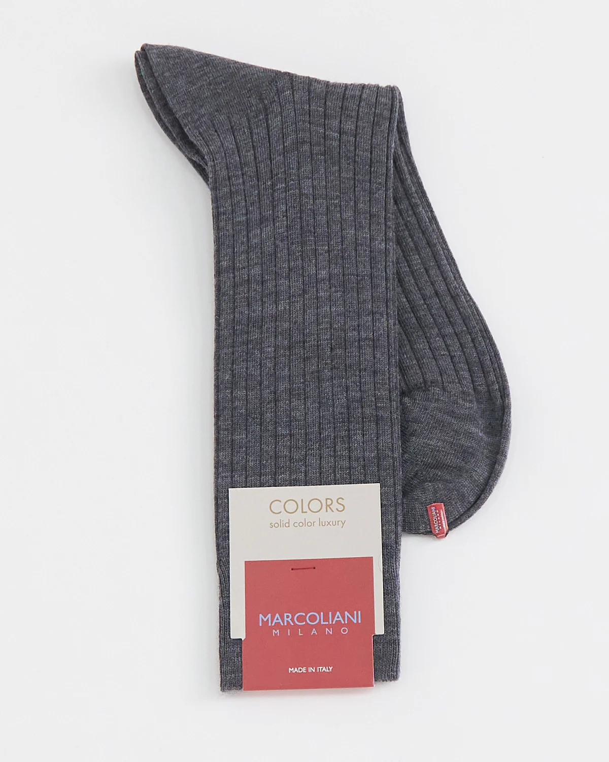 Solid Ribbed Dress Socks