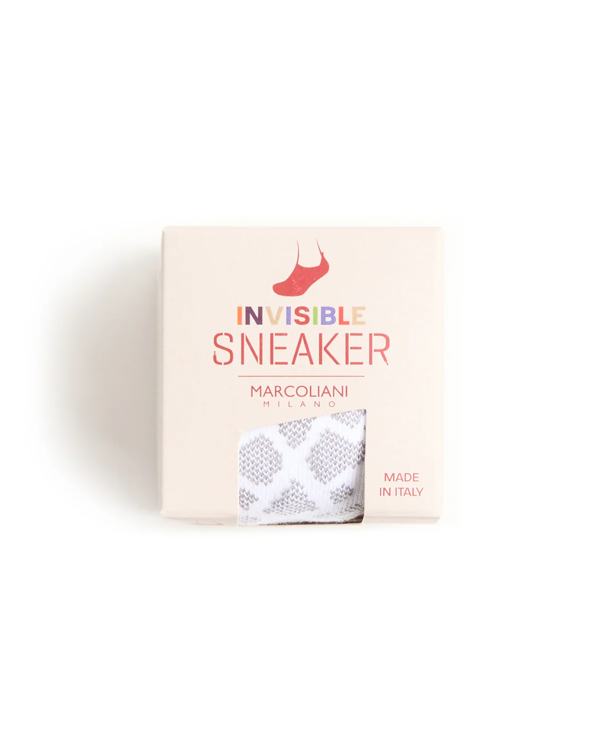 White Pima Cotton Graphic Sneaker Socks