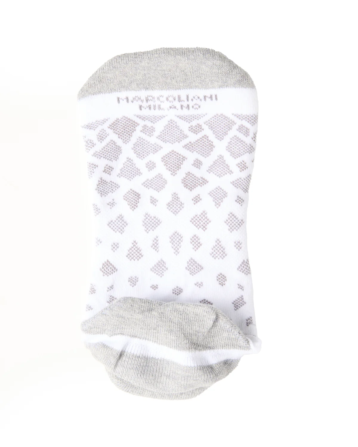 White Pima Cotton Graphic Sneaker Socks - Image 2