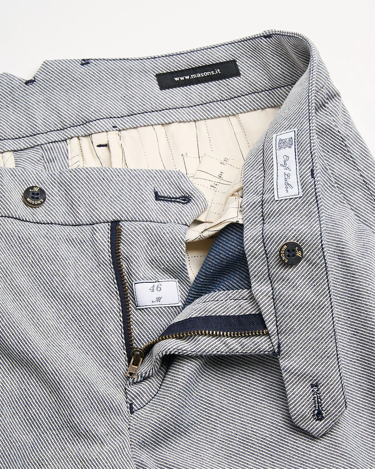 Cavalry Twill 'New York' Stretch Cotton Pants - Image 2