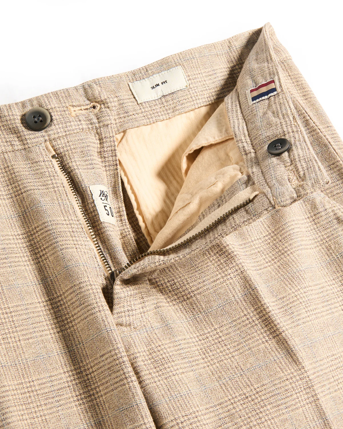 Cotton Stretch Glencheck Print Pant - Image 2