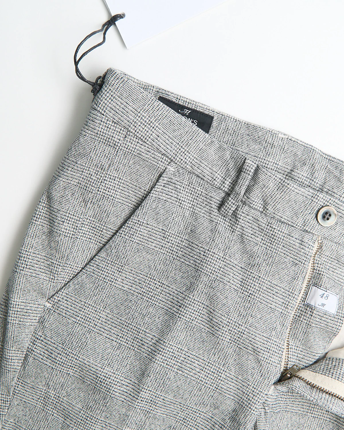 'Torino' Stretch Tailored Fit Glenurquhart Plaid Smart Casual Pants - Image 2