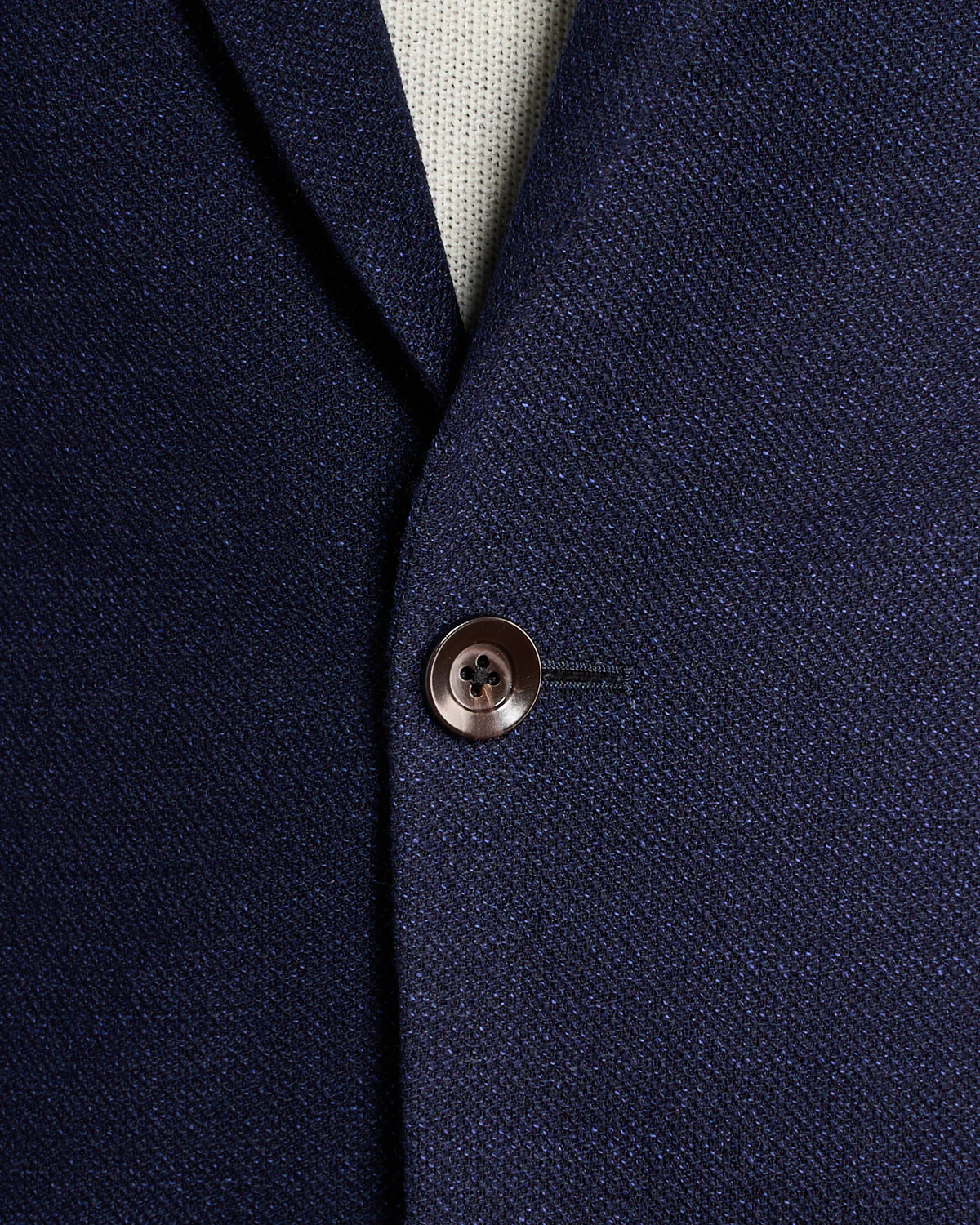 Navy Hopsack Comfortwear 'Hampton' Fit Blazer - Image 6