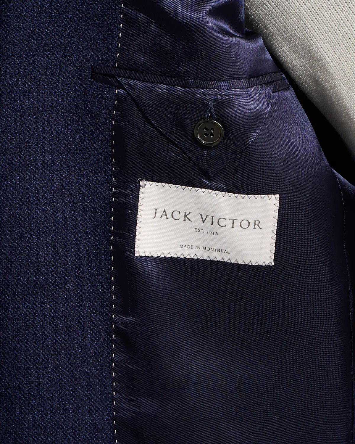 Navy Hopsack Comfortwear 'Hampton' Fit Blazer - Image 8