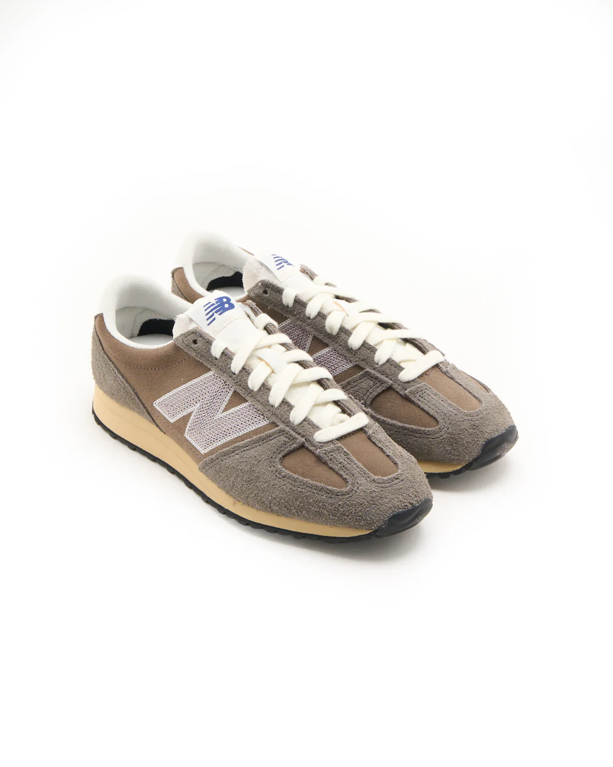 Grey Brown Felted Suede 471 Sneakers