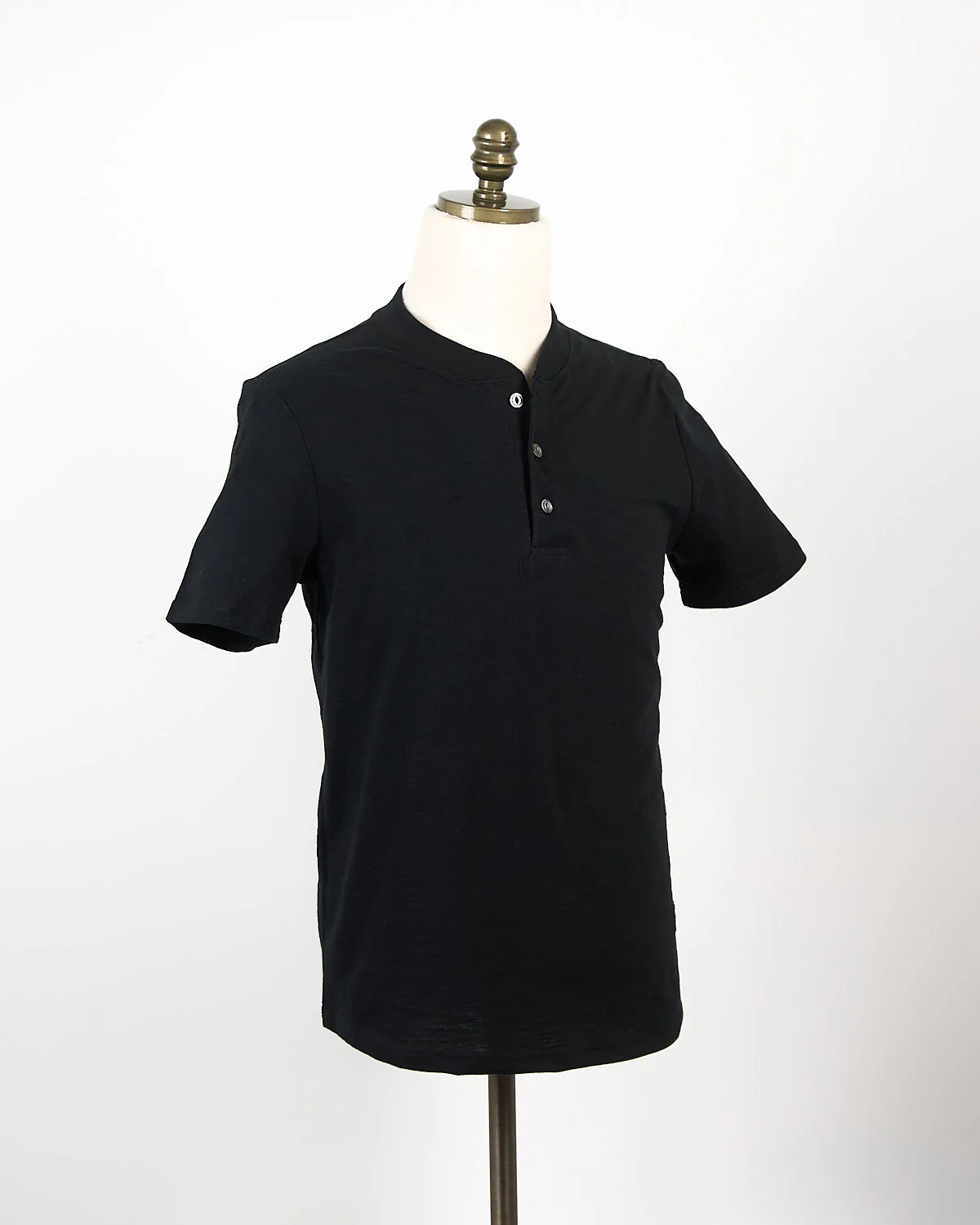 Black Slub S/S Henley