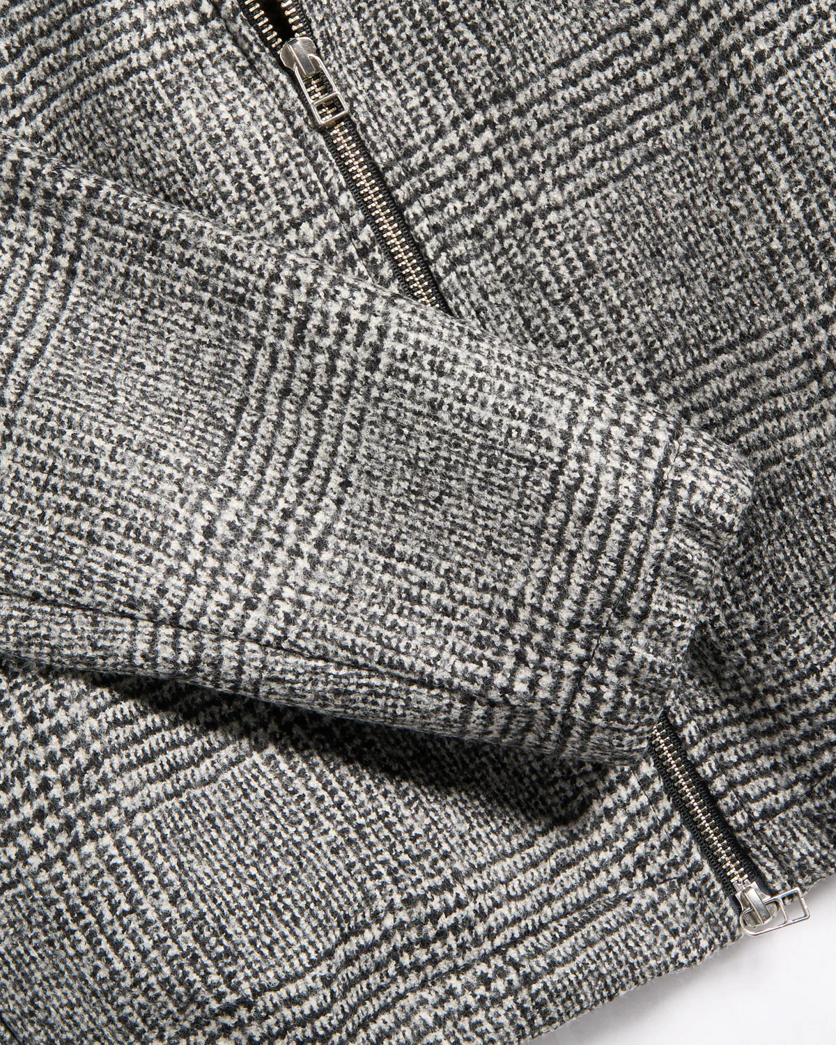 Black/White Bouclé Coach Jacket - Image 3