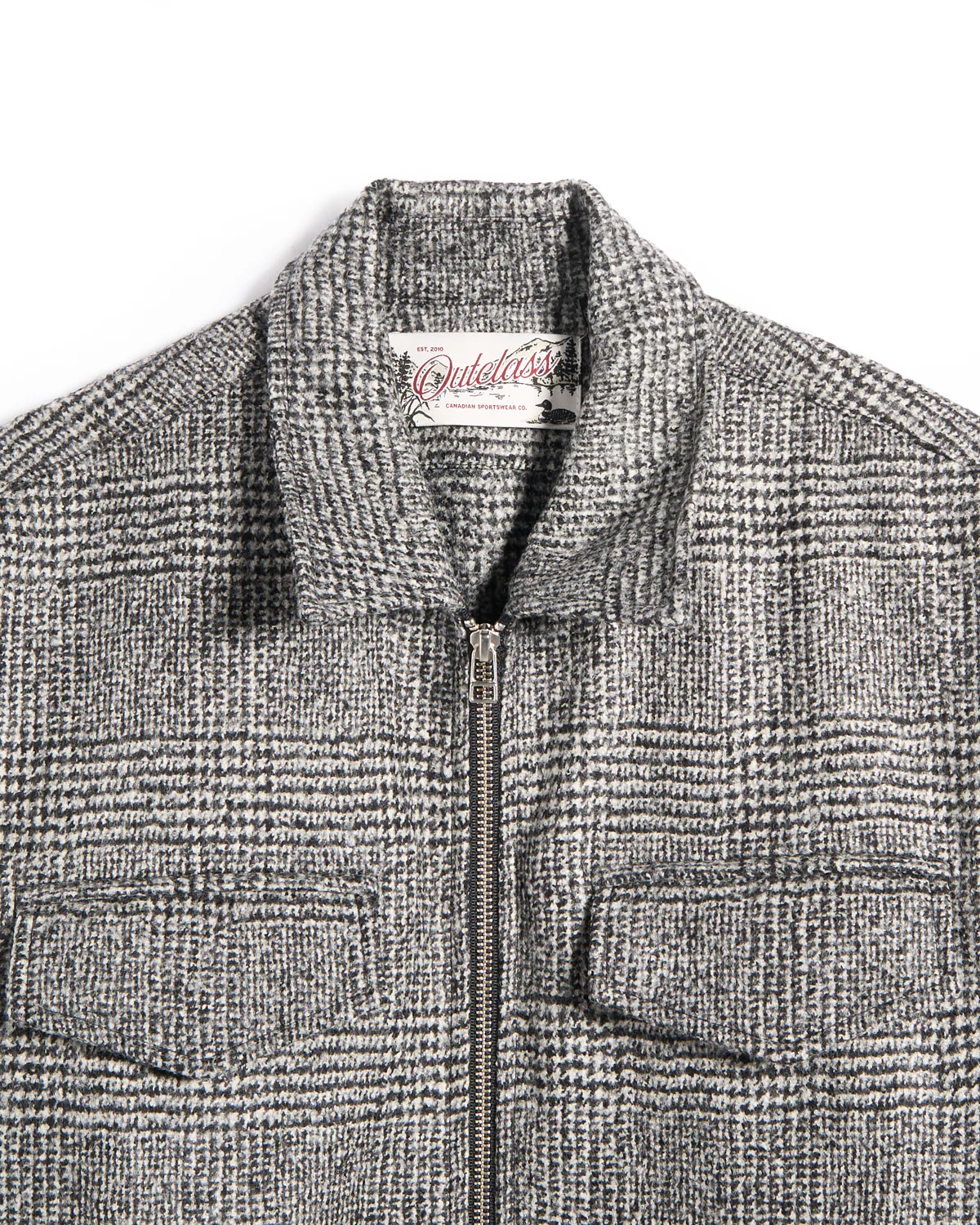 Black/White Bouclé Coach Jacket - Image 4