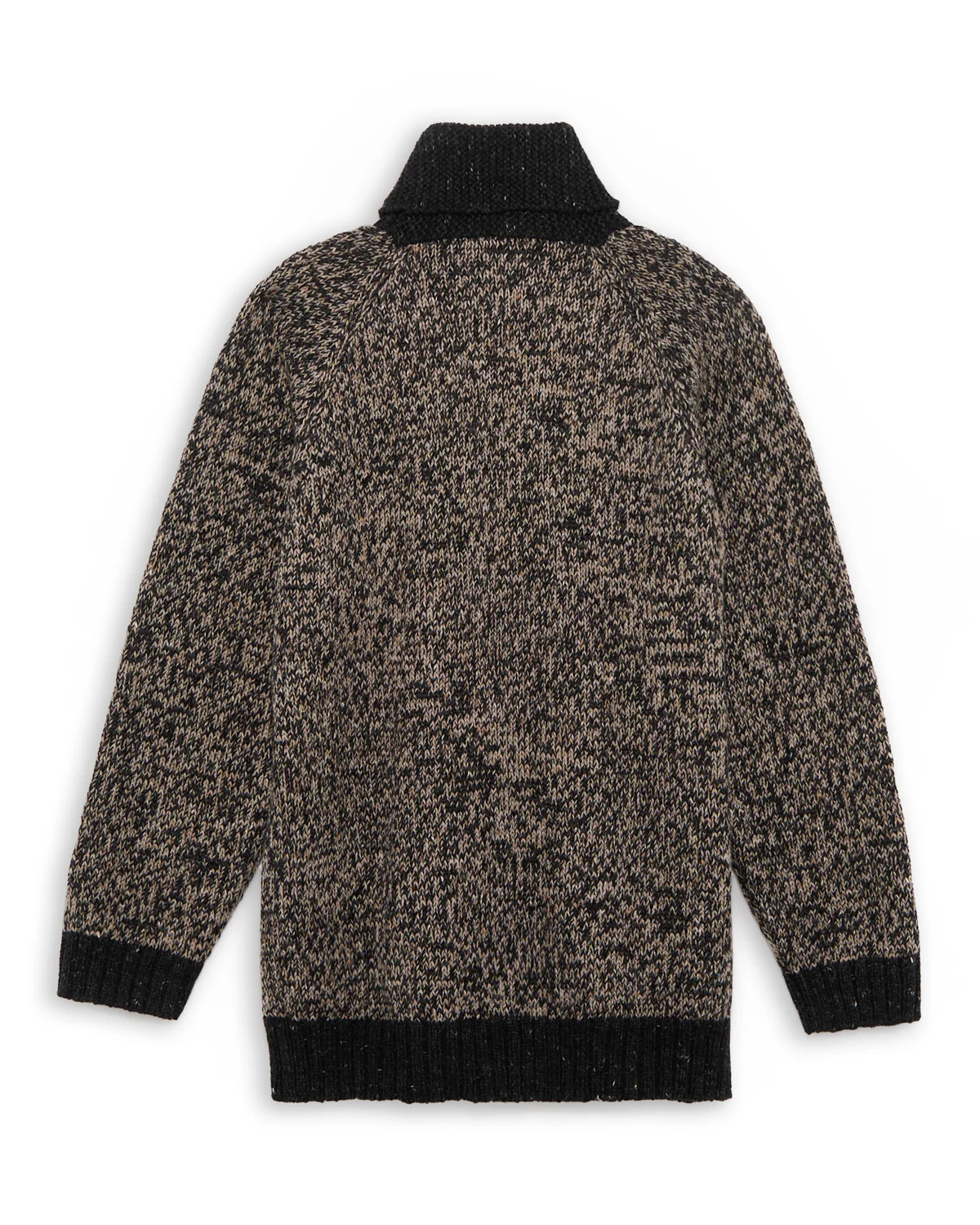 Black/White Marl Zip Cardigan - Image 3