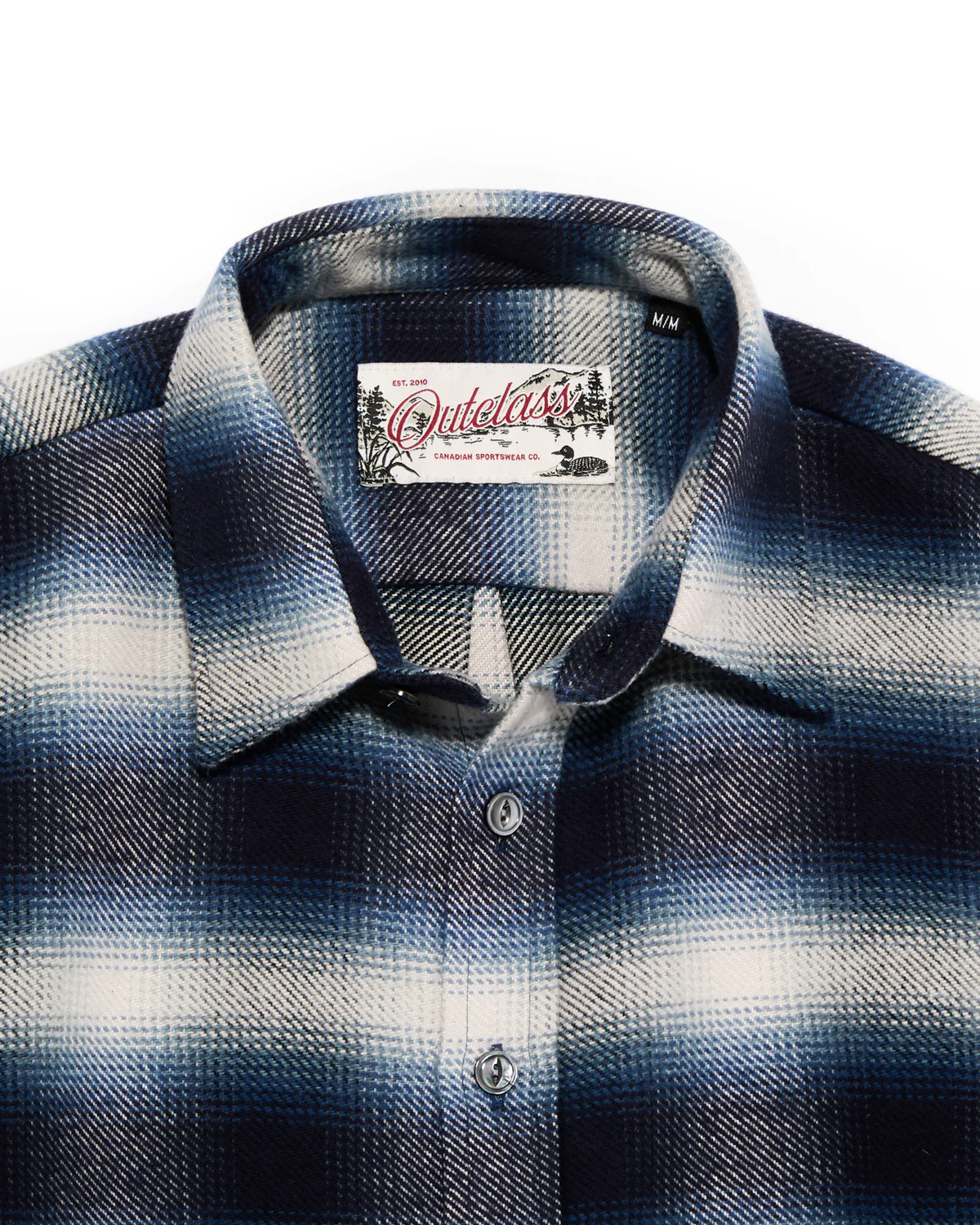 Blue Shadow Plaid Blanket Easy Shirt - Image 3