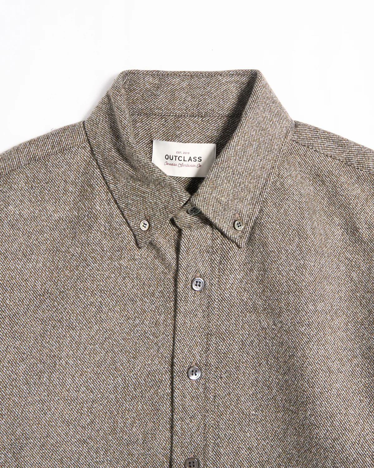 Moss Twill Flannel Classic Shirt - Image 3